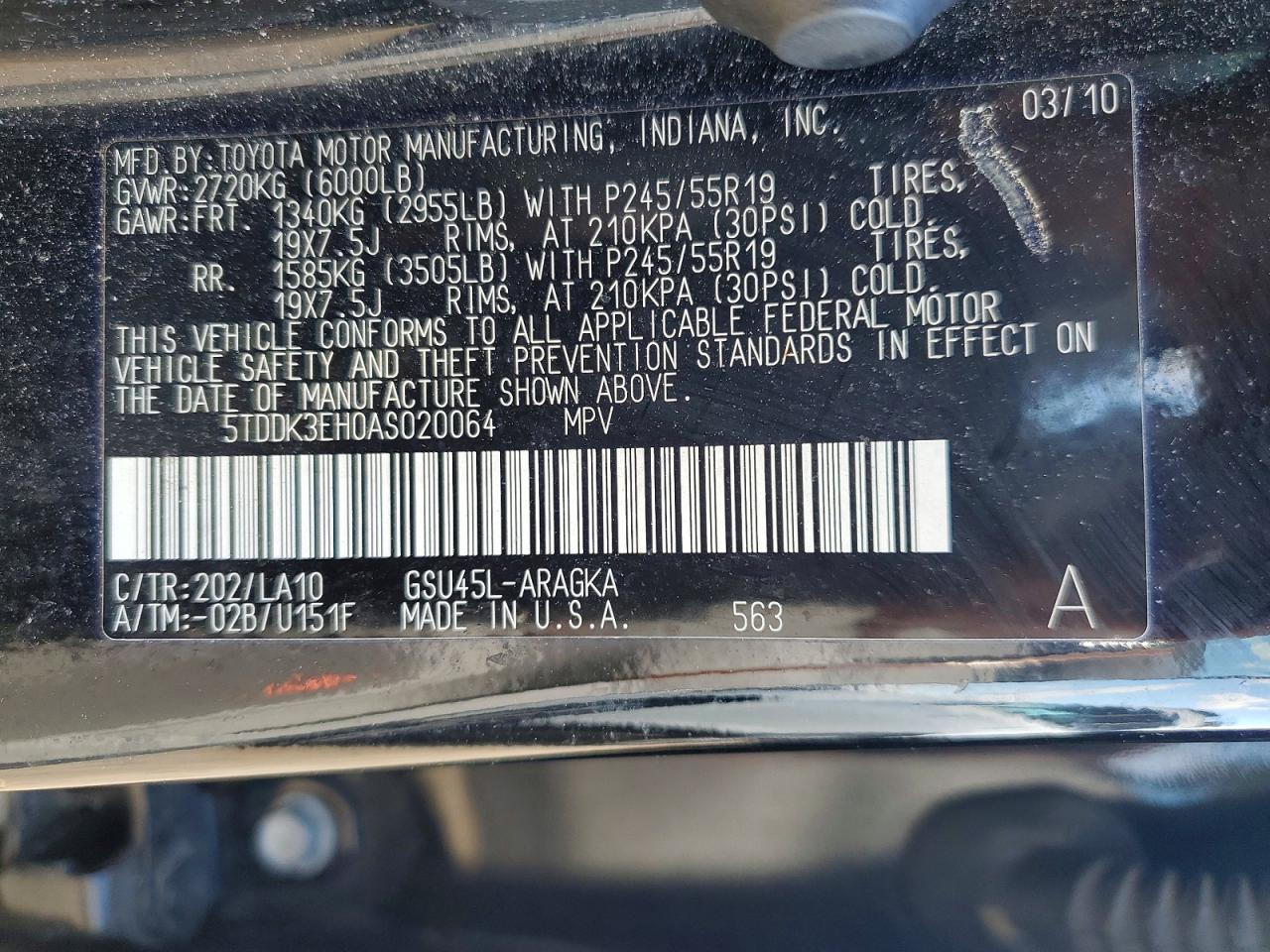 2010 Toyota Highlander Limited Серебряный vin: 5TDDK3EH0AS020064