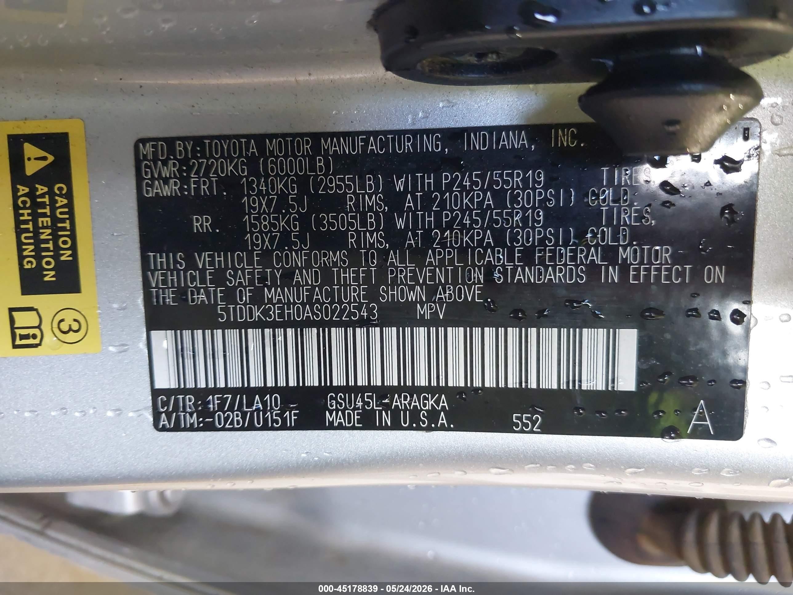 2010 Toyota Highlander Limited V6 Silver vin: 5TDDK3EH0AS022543