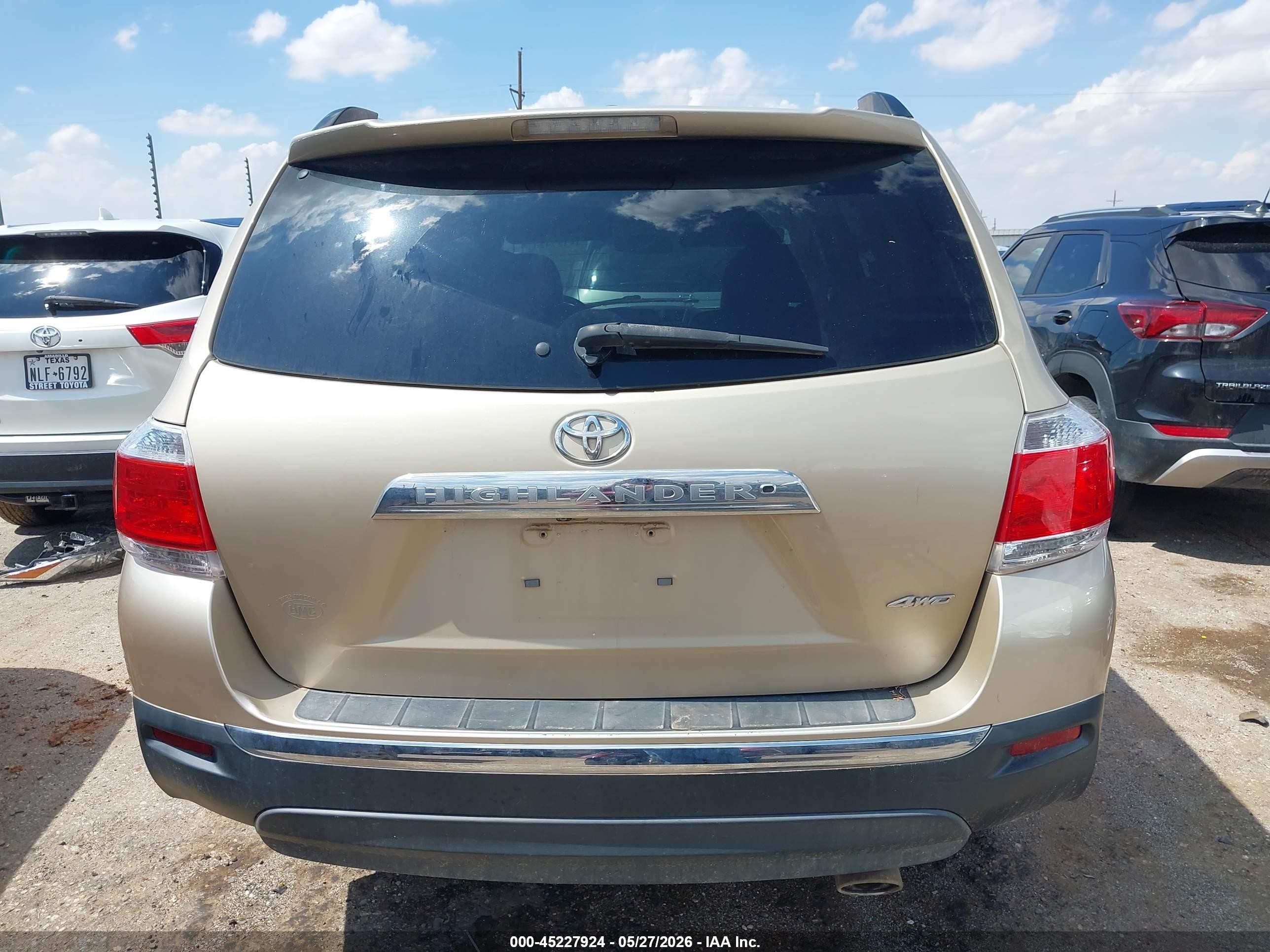 2011 Toyota Highlander Limited V6 Champagne vin: 5TDDK3EH0BS050361