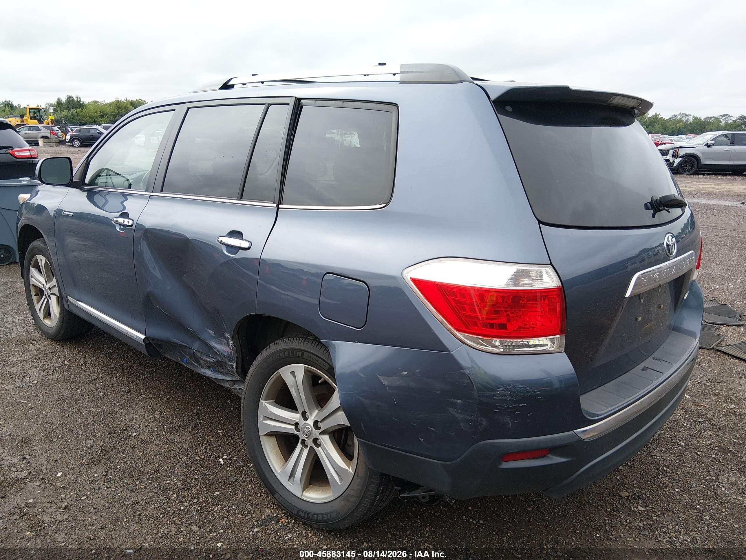 2011 Toyota Highlander Limited V6 Blue vin: 5TDDK3EH0BS090438