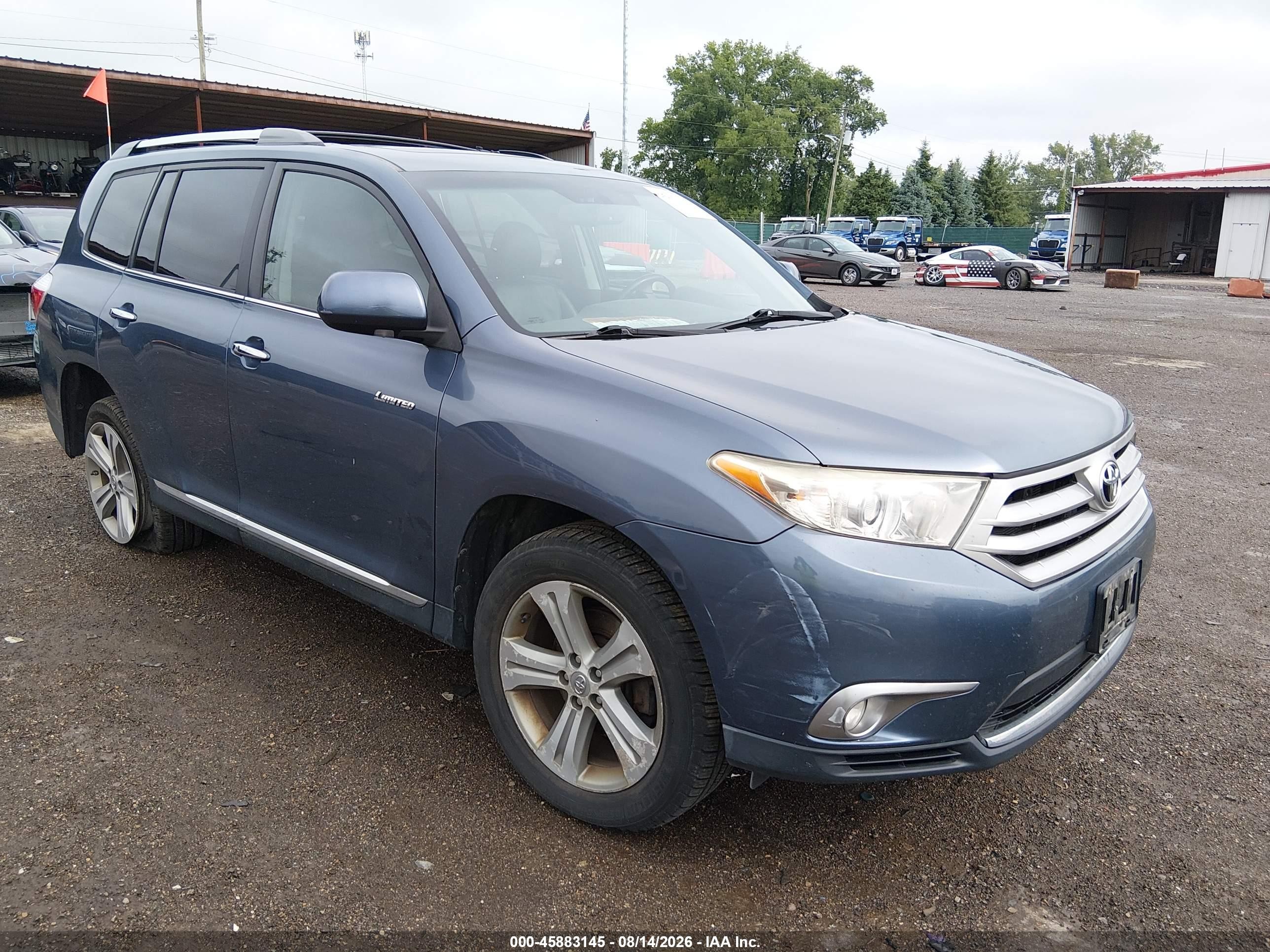 2011 Toyota Highlander Limited V6 Blue vin: 5TDDK3EH0BS090438