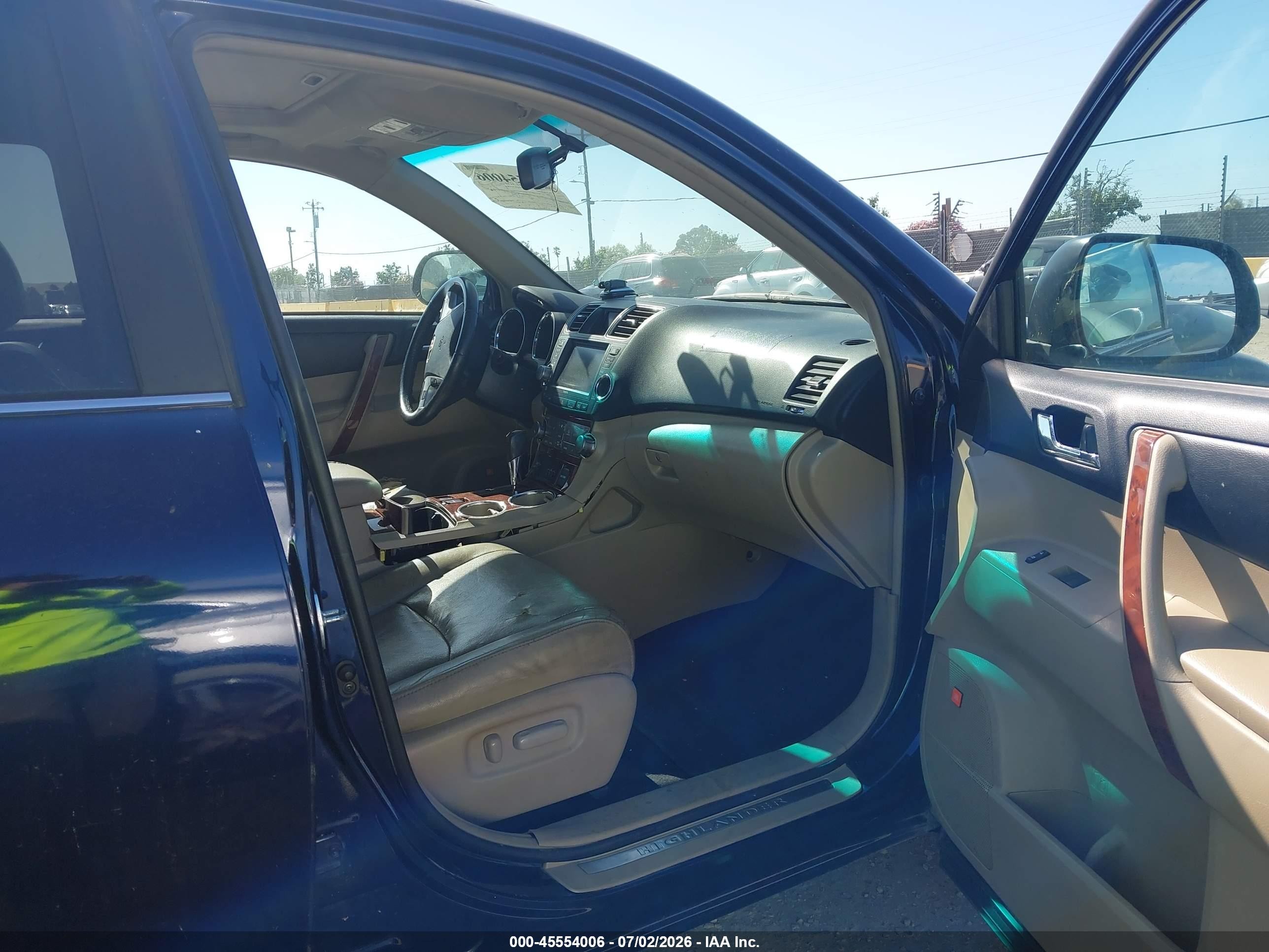 2012 Toyota Highlander Limited V6 Blue vin: 5TDDK3EH0CS130633