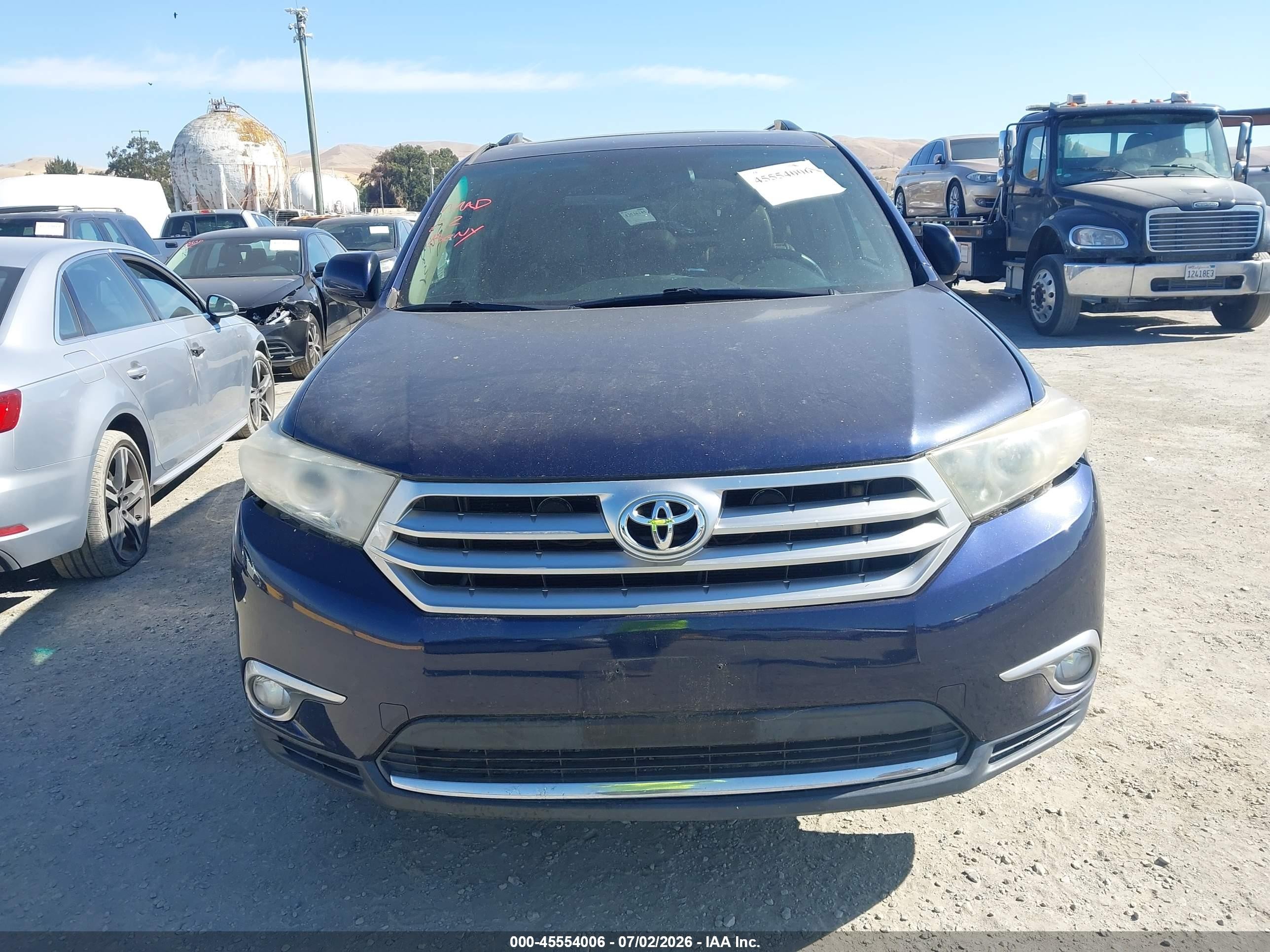 2012 Toyota Highlander Limited V6 Blue vin: 5TDDK3EH0CS130633