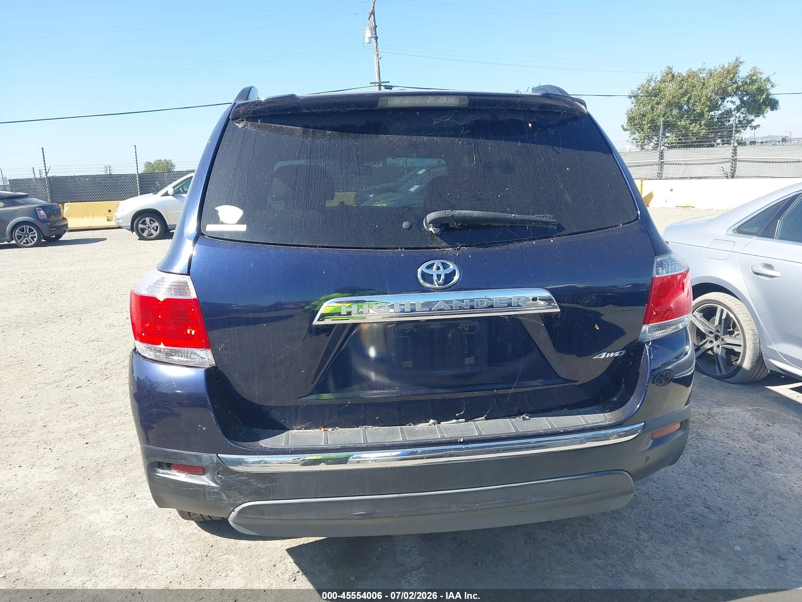 2012 Toyota Highlander Limited V6 Blue vin: 5TDDK3EH0CS130633