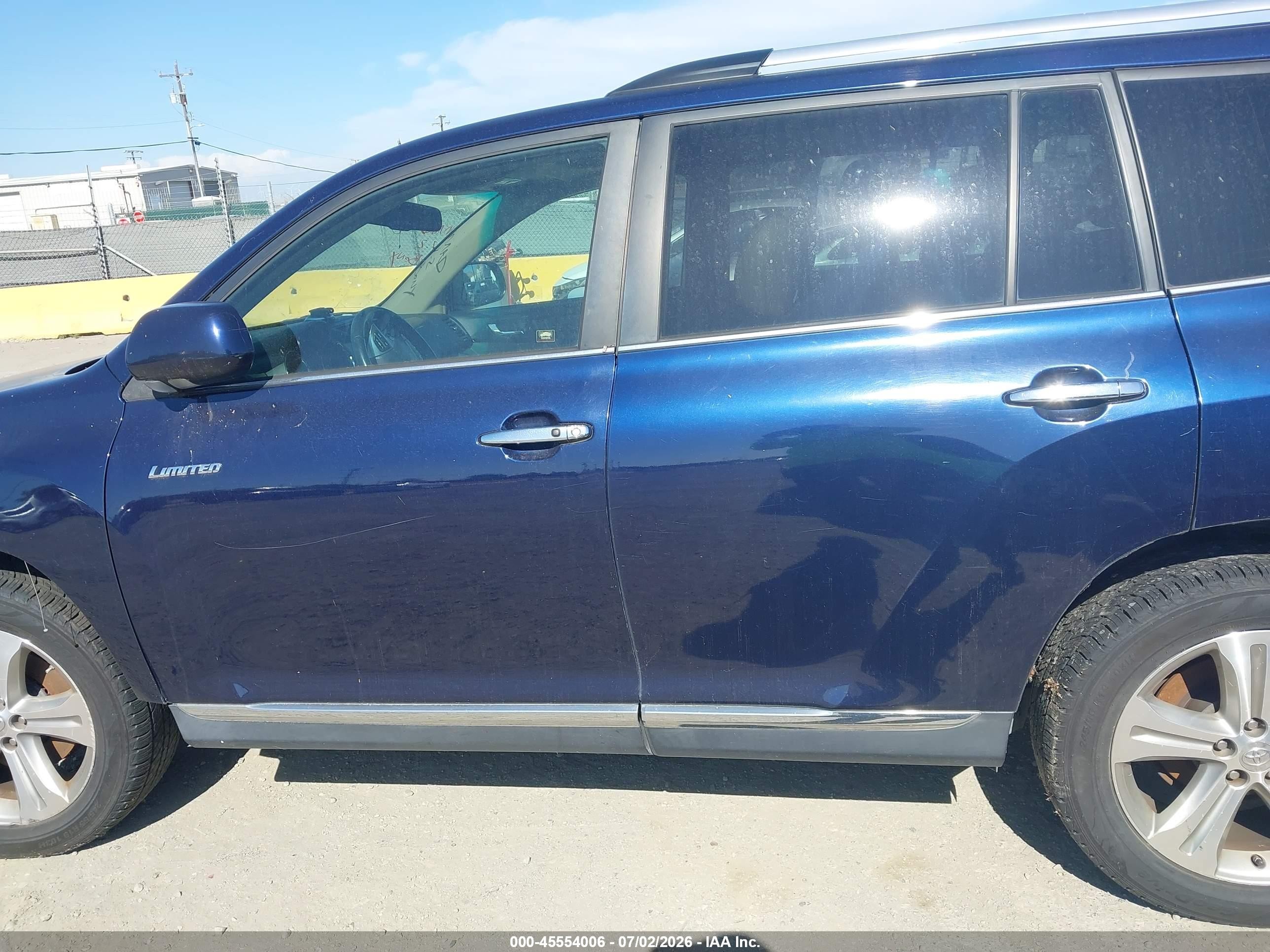 2012 Toyota Highlander Limited V6 Blue vin: 5TDDK3EH0CS130633