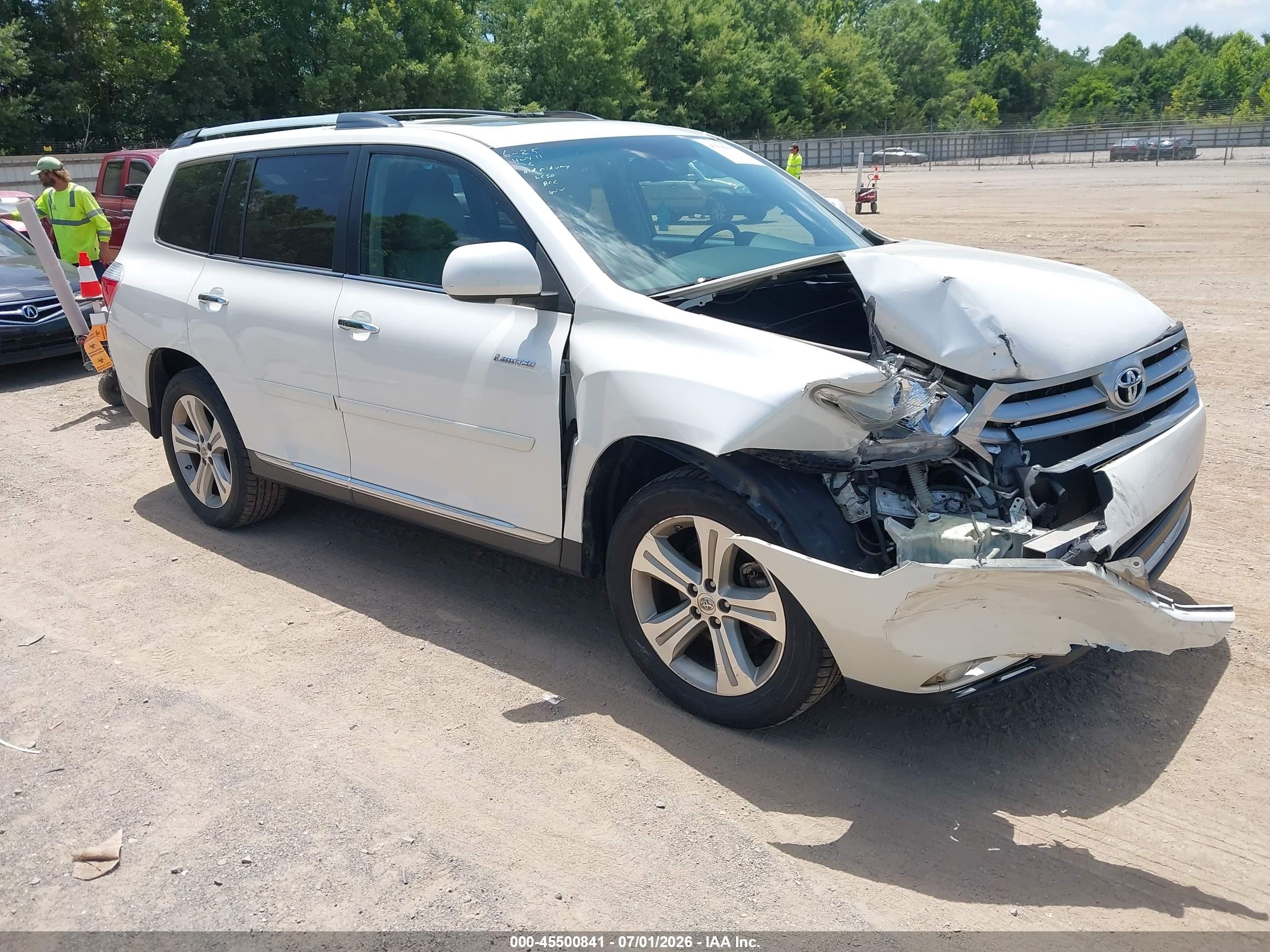 2012 Toyota Highlander Limited V6 White vin: 5TDDK3EH0CS137047