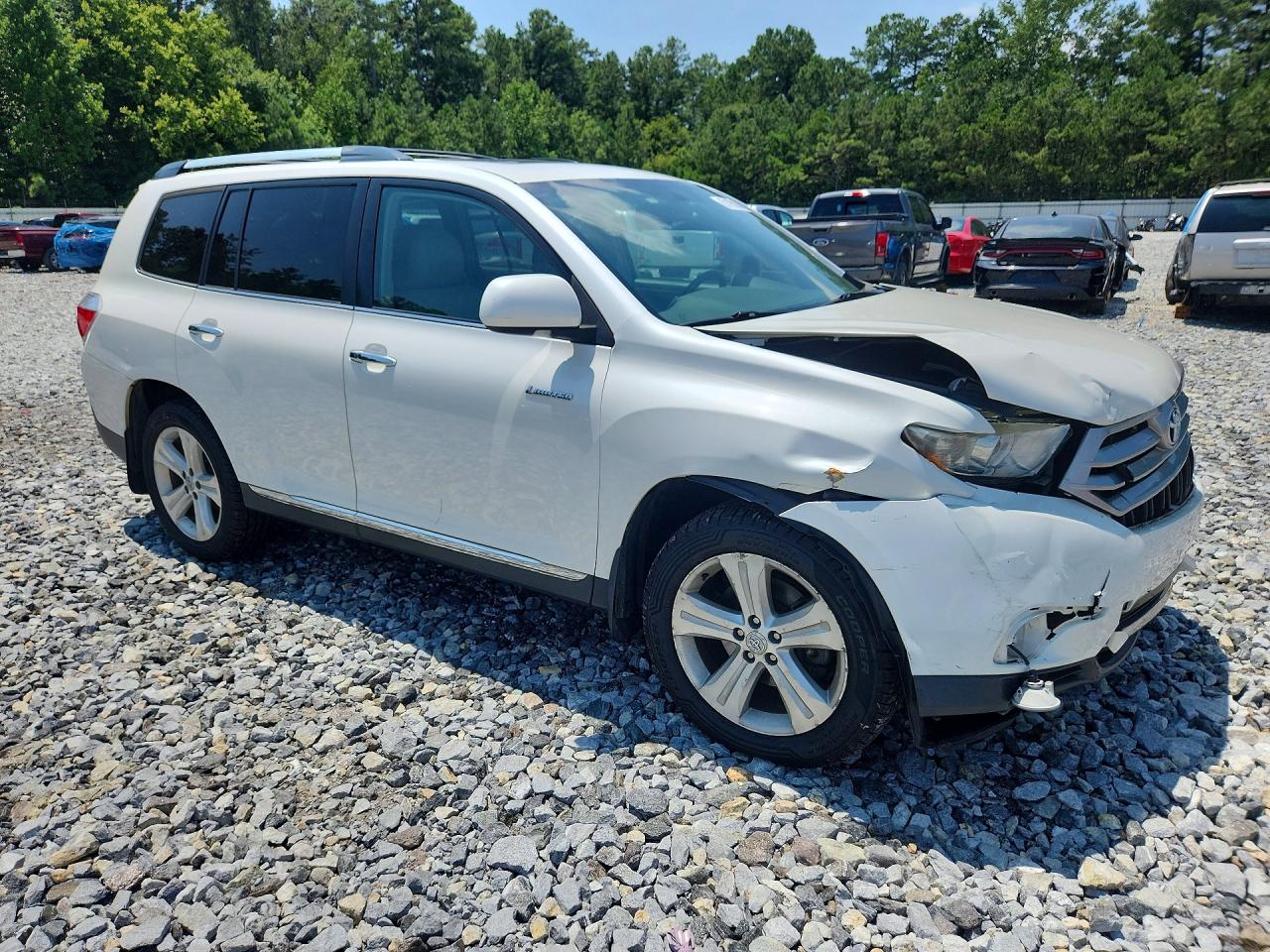 2012 Toyota Highlander Limited White vin: 5TDDK3EH0CS169934