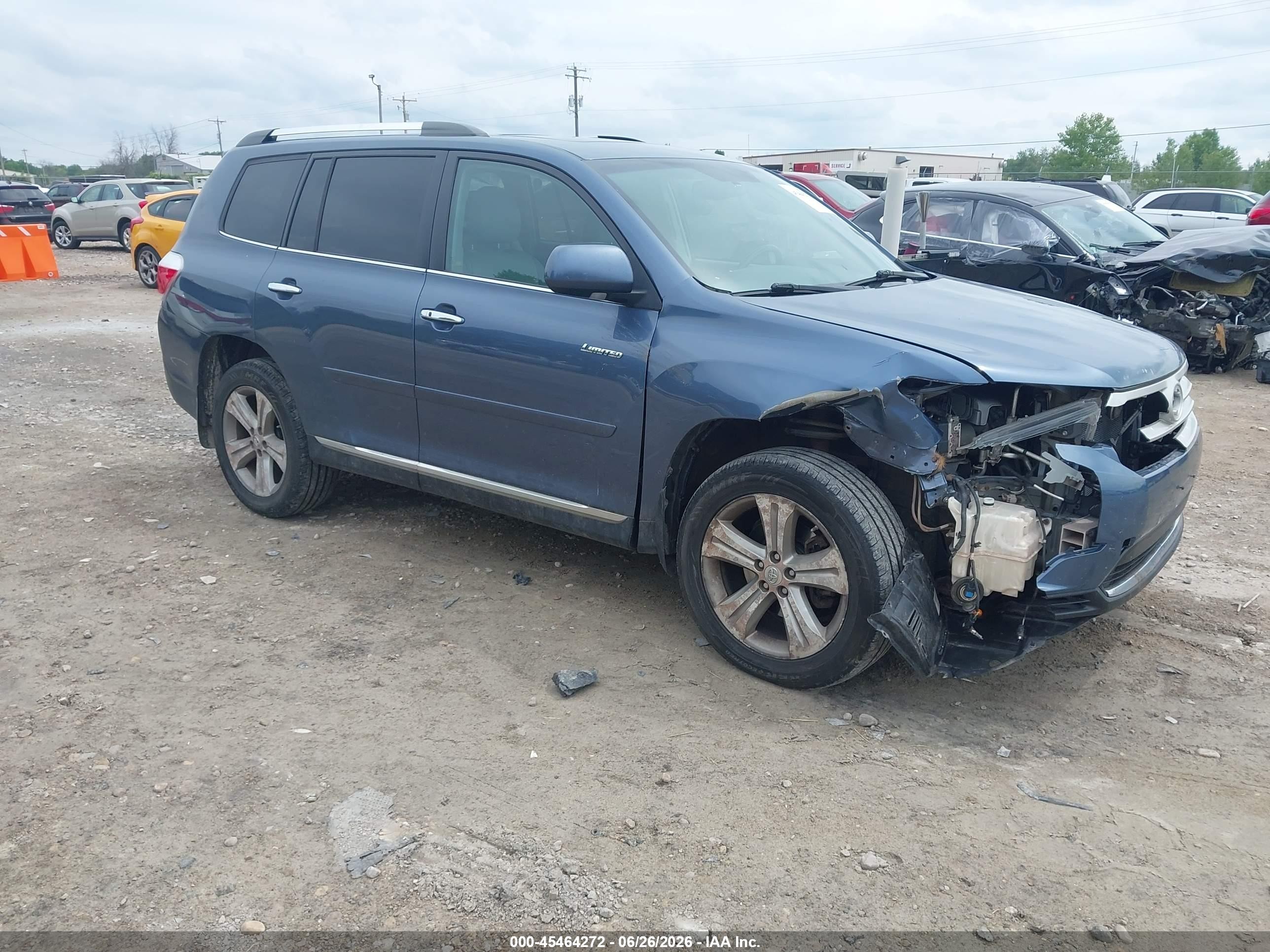 2013 Toyota Highlander Limited V6 Blue vin: 5TDDK3EH0DS191689