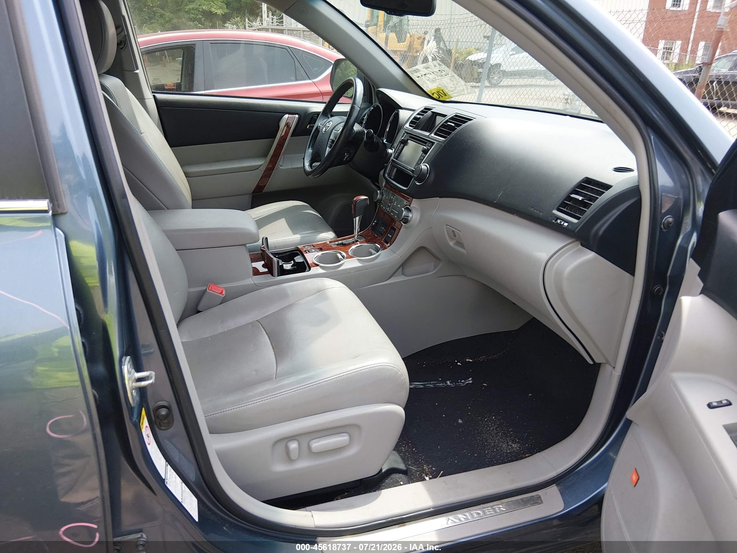 2013 Toyota Highlander Limited V6 Blue vin: 5TDDK3EH0DS192941
