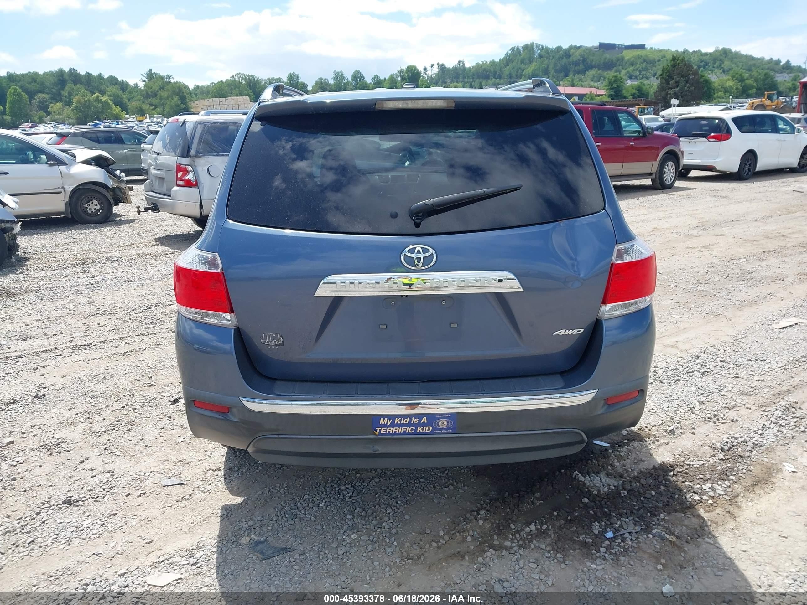 2013 Toyota Highlander Limited V6 Blue vin: 5TDDK3EH0DS208345