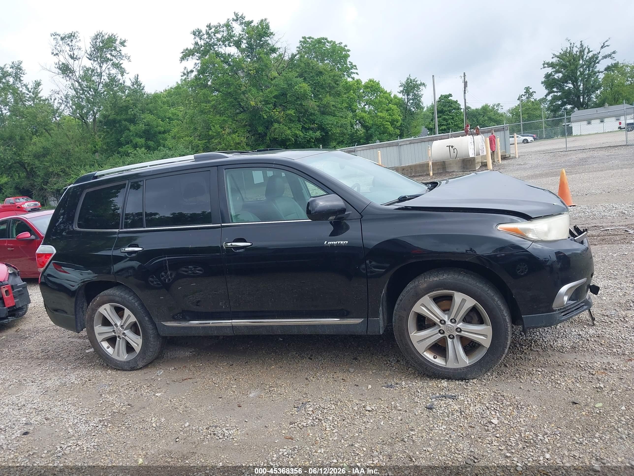 2013 Toyota Highlander Limited V6 Black vin: 5TDDK3EH0DS217644