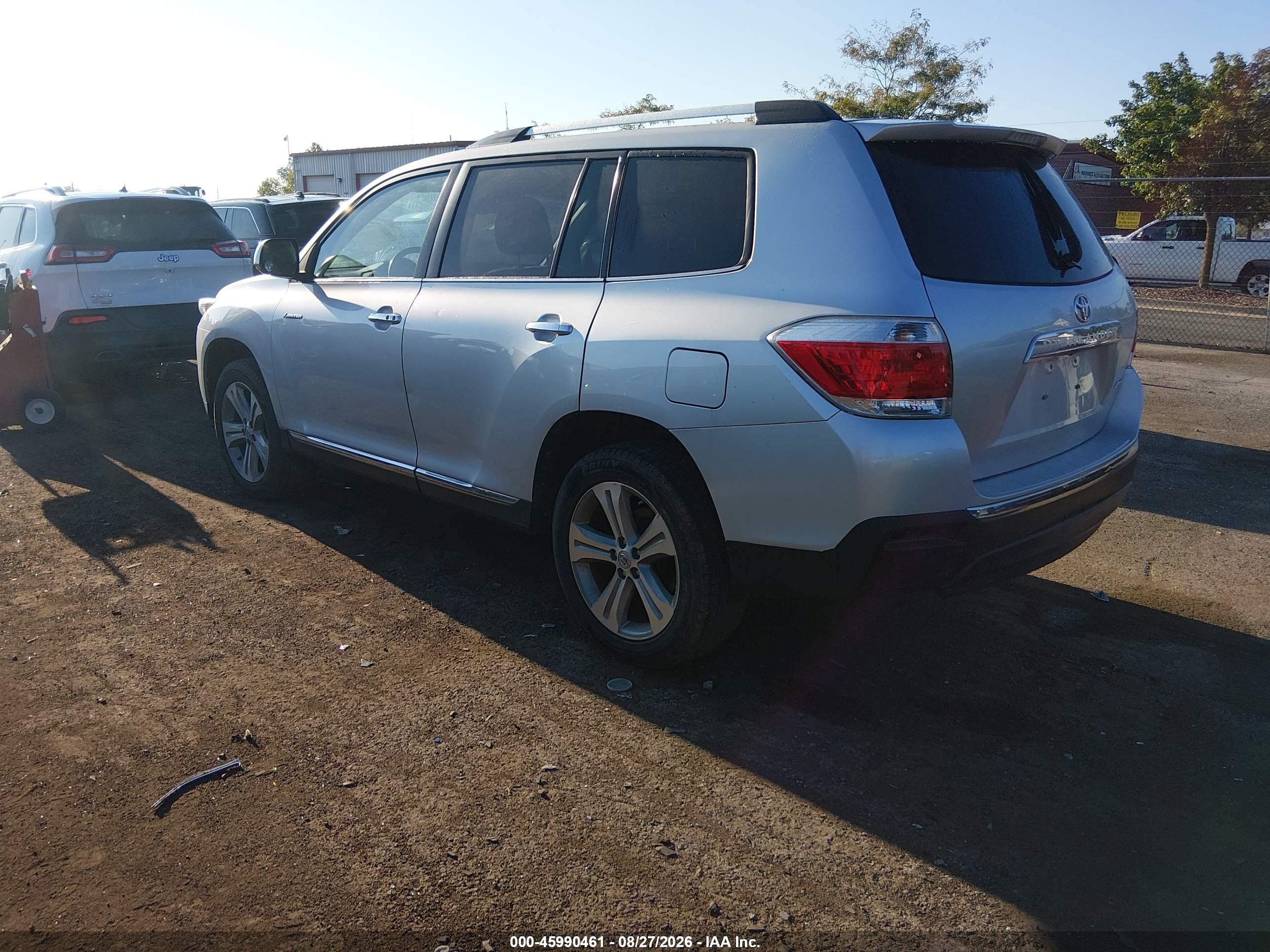 2013 Toyota Highlander Limited V6 Серебряный vin: 5TDDK3EH0DS224237