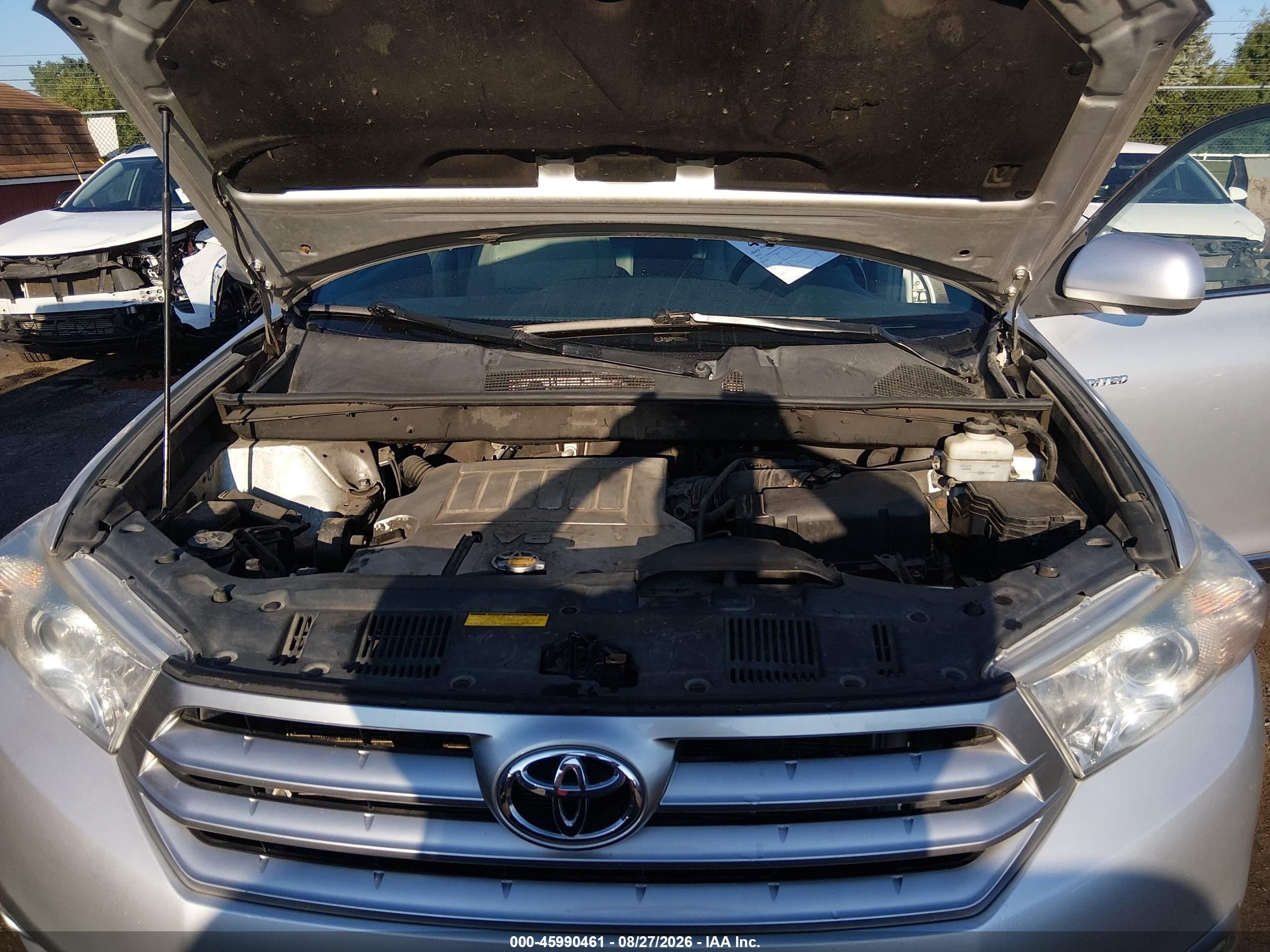 2013 Toyota Highlander Limited V6 Серебряный vin: 5TDDK3EH0DS224237