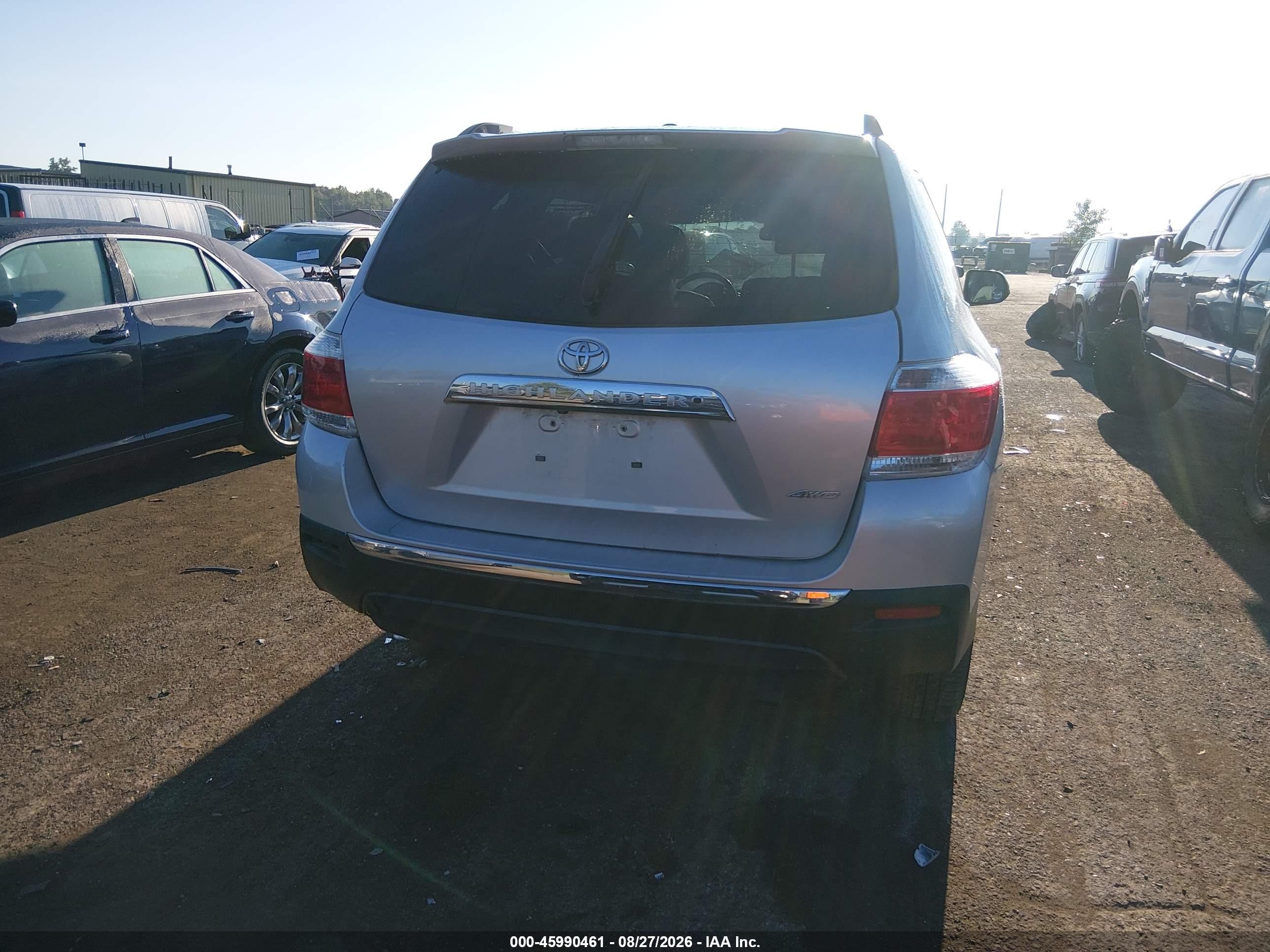 2013 Toyota Highlander Limited V6 Серебряный vin: 5TDDK3EH0DS224237
