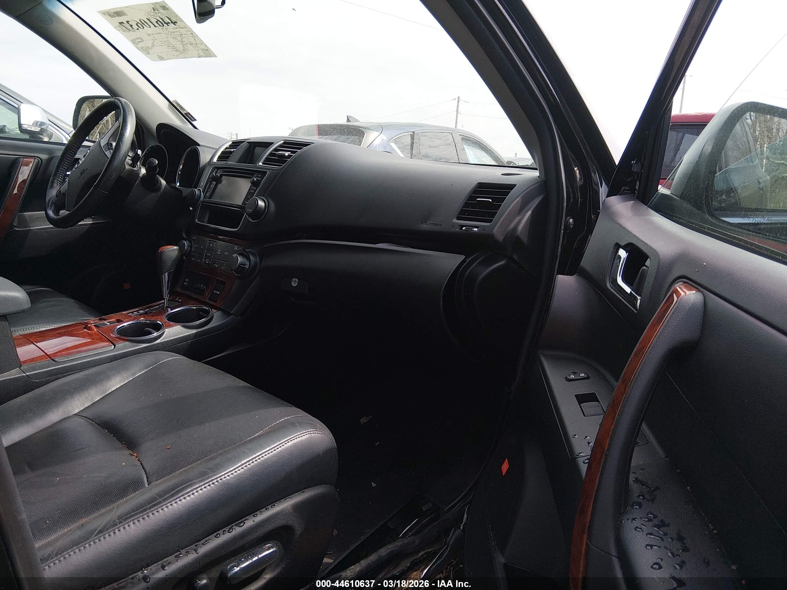 2013 Toyota Highlander Limited V6 Black vin: 5TDDK3EH0DS270120