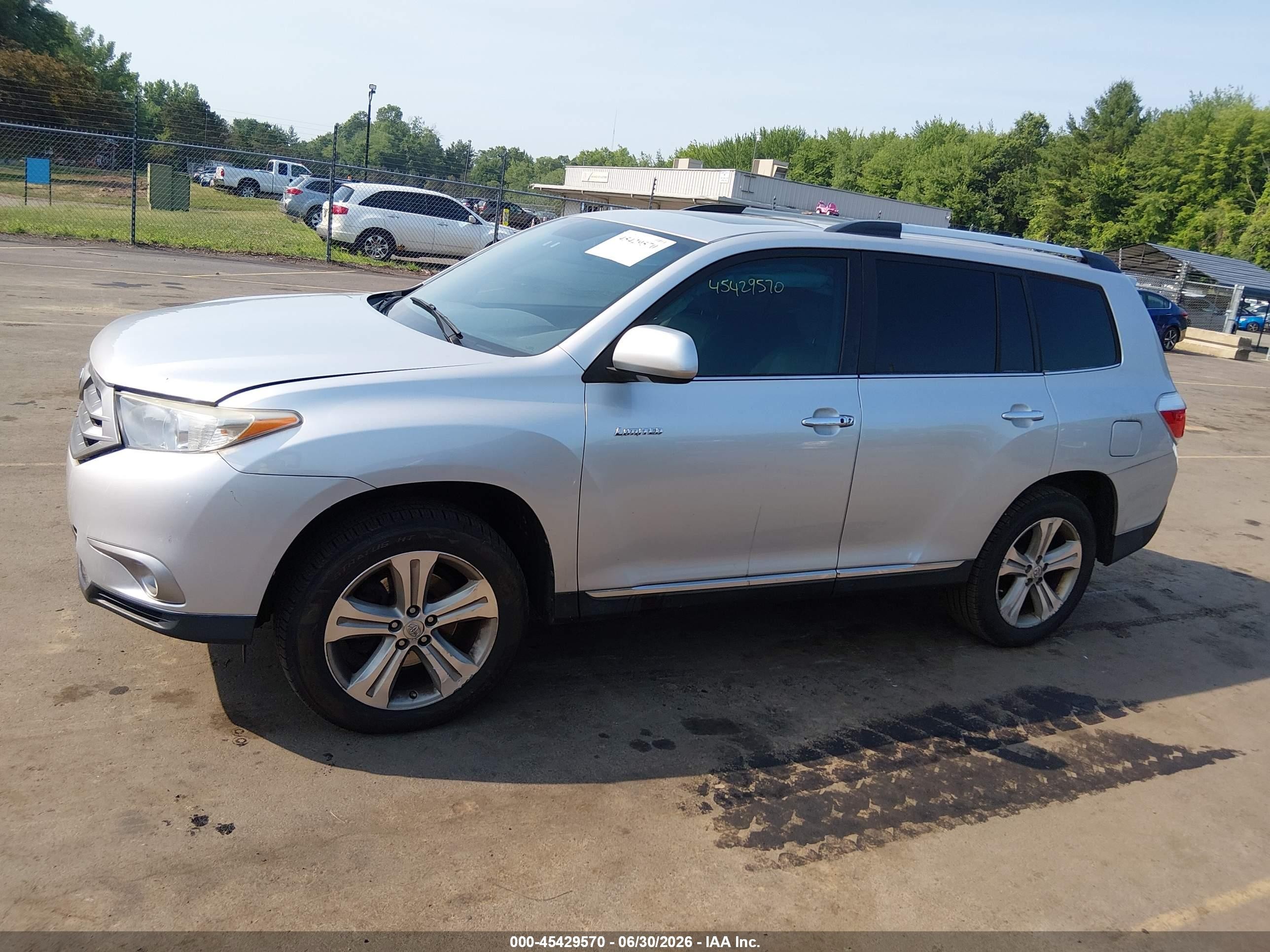 2013 Toyota Highlander Limited V6 Silver vin: 5TDDK3EH0DS275446