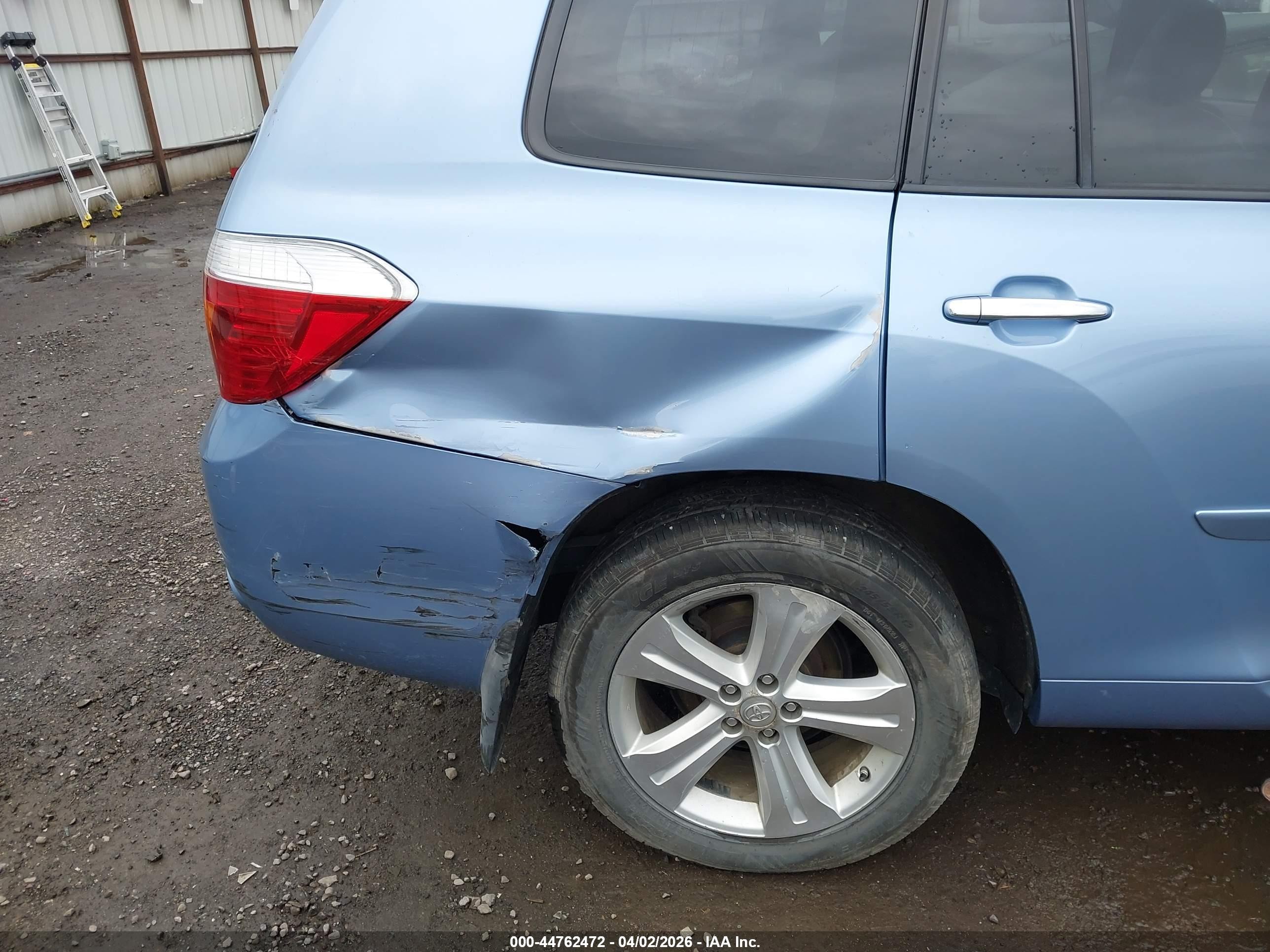2010 Toyota Highlander Limited V6 Blue vin: 5TDDK3EH1AS018808