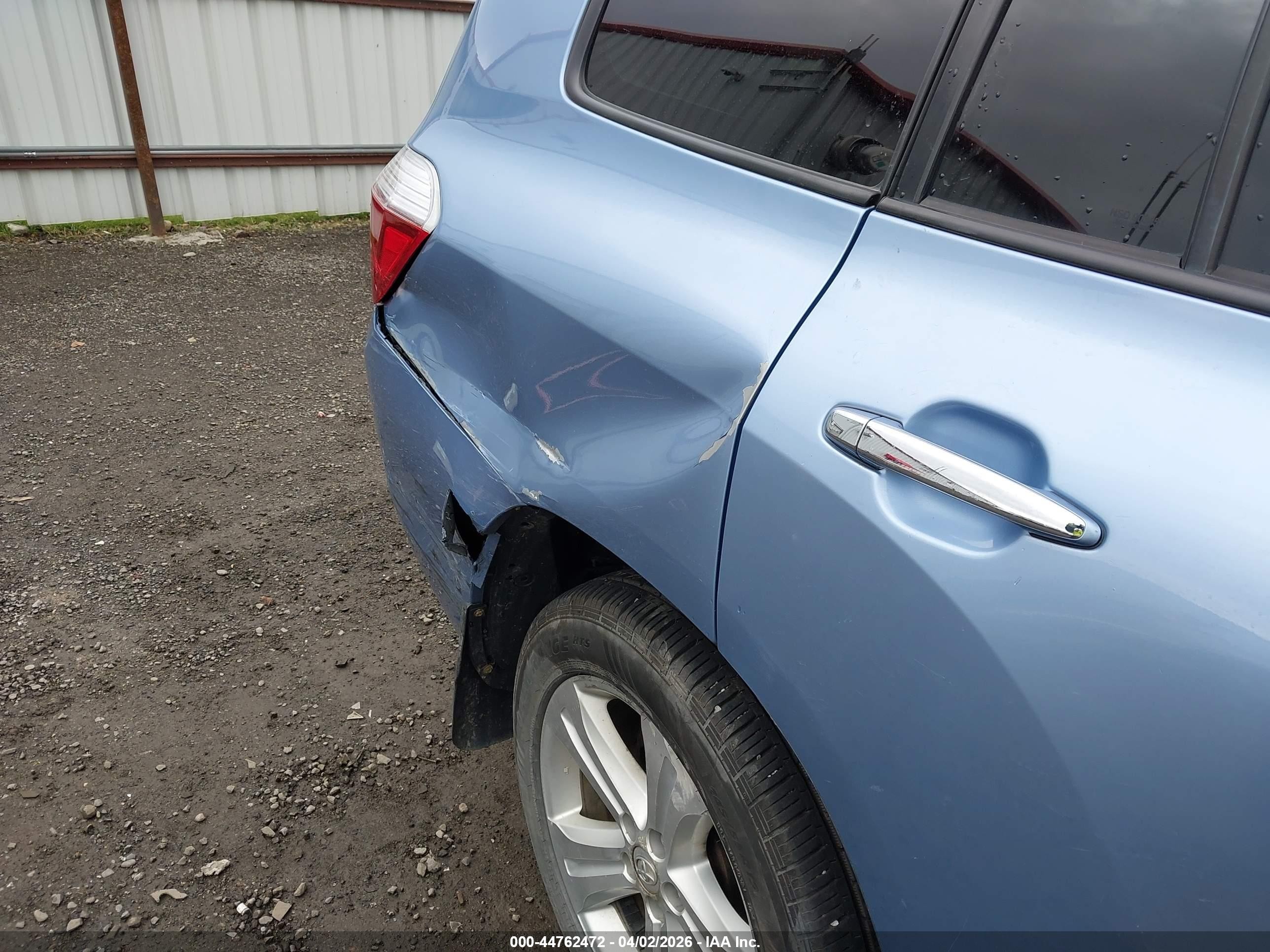 2010 Toyota Highlander Limited V6 Blue vin: 5TDDK3EH1AS018808