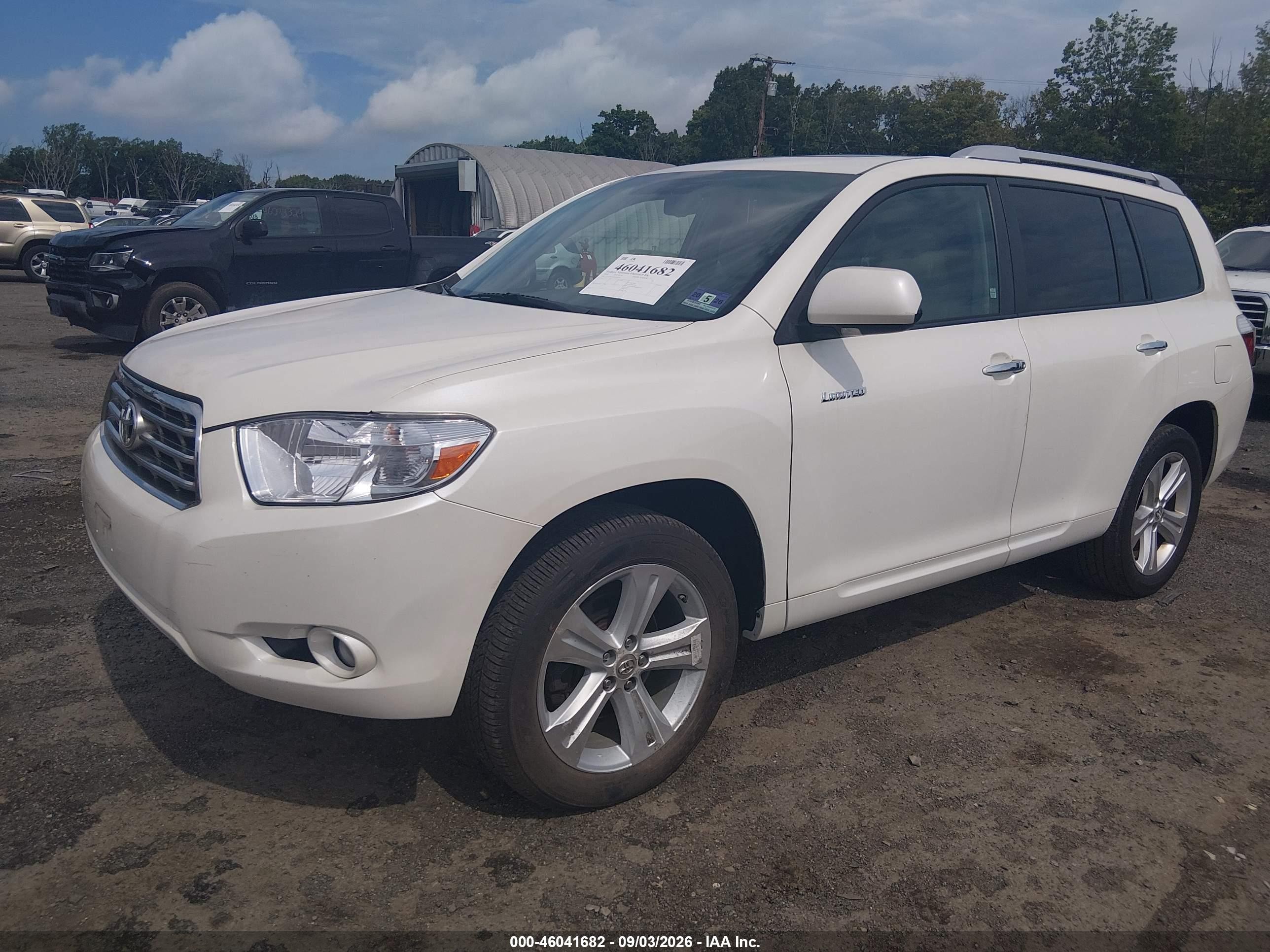 2010 Toyota Highlander Limited White vin: 5TDDK3EH1AS024480