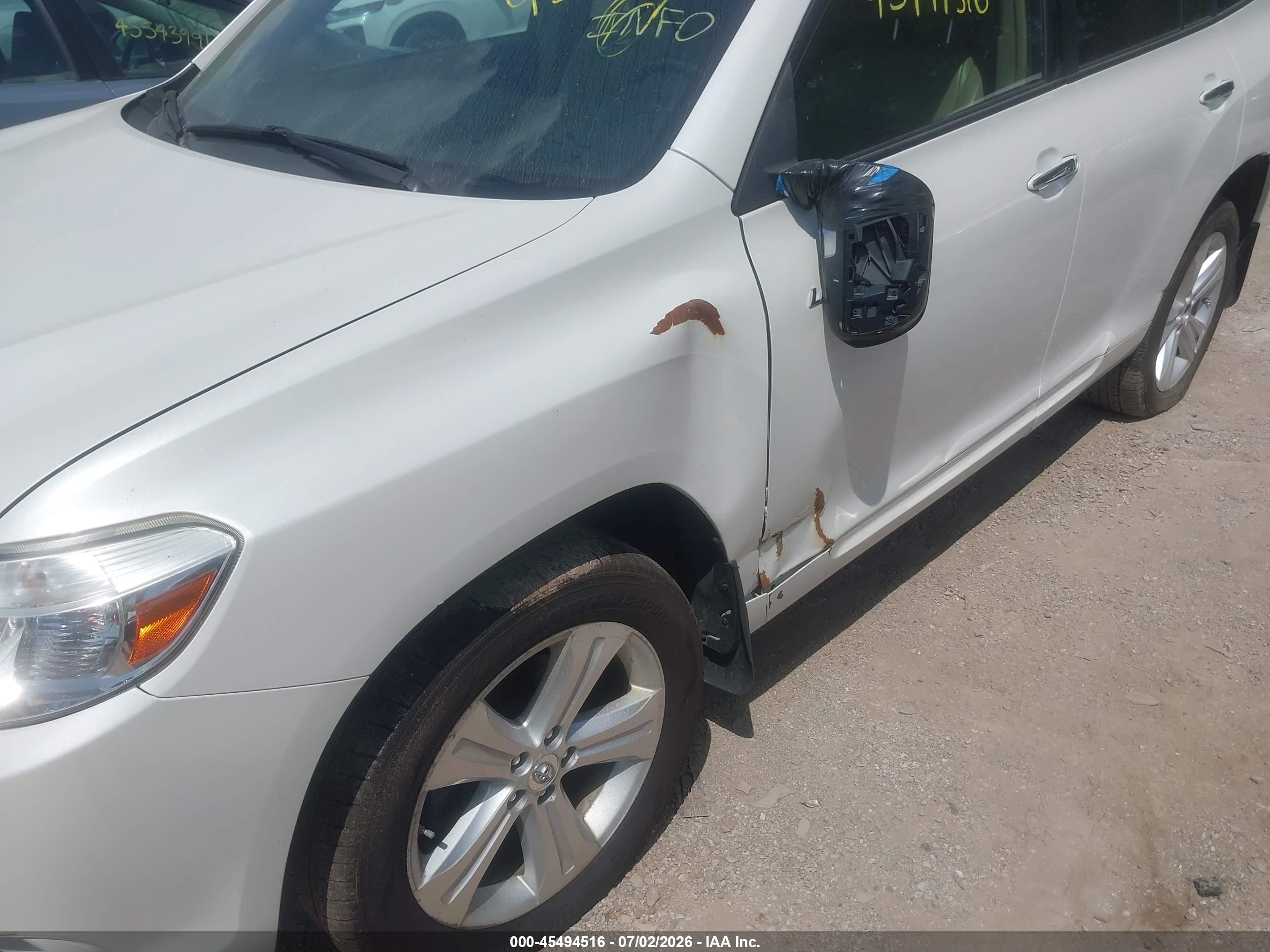 2010 Toyota Highlander Limited V6 White vin: 5TDDK3EH1AS030408