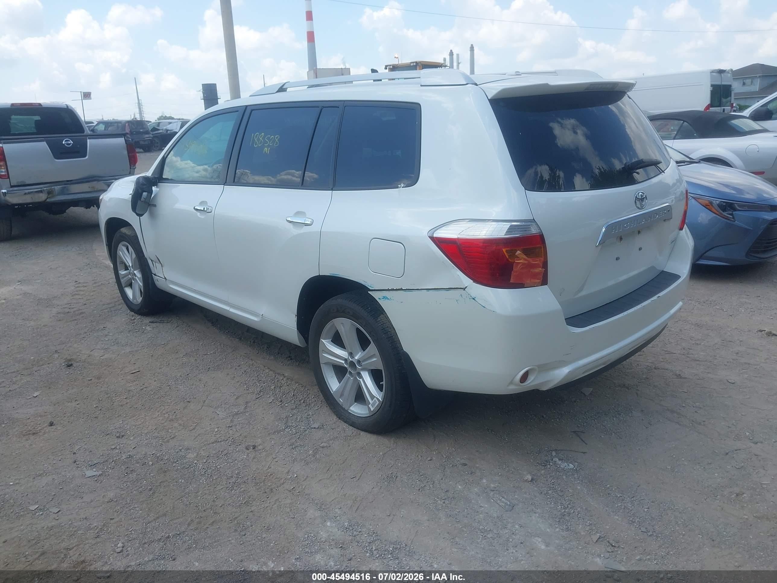 2010 Toyota Highlander Limited V6 White vin: 5TDDK3EH1AS030408