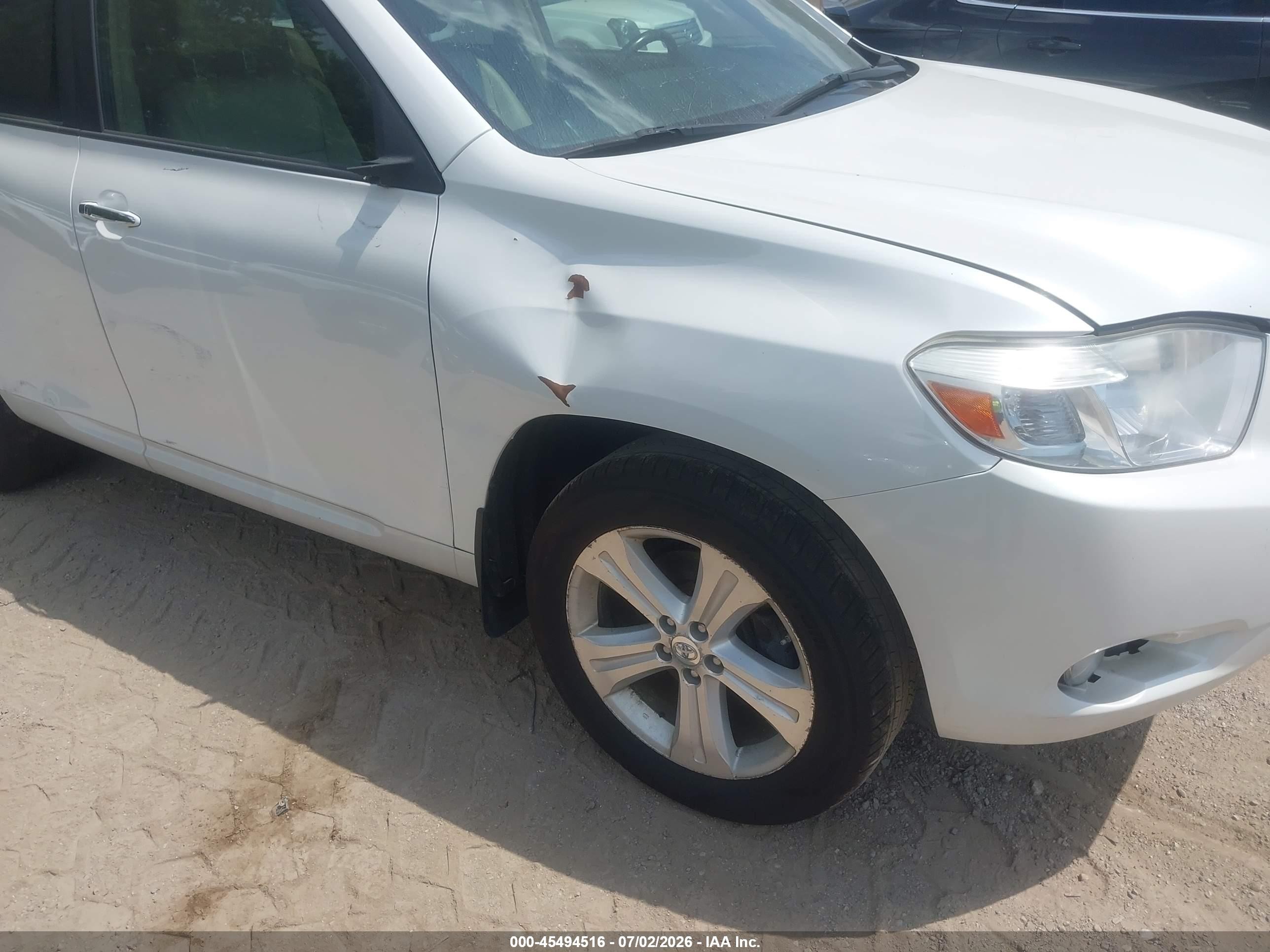 2010 Toyota Highlander Limited V6 White vin: 5TDDK3EH1AS030408