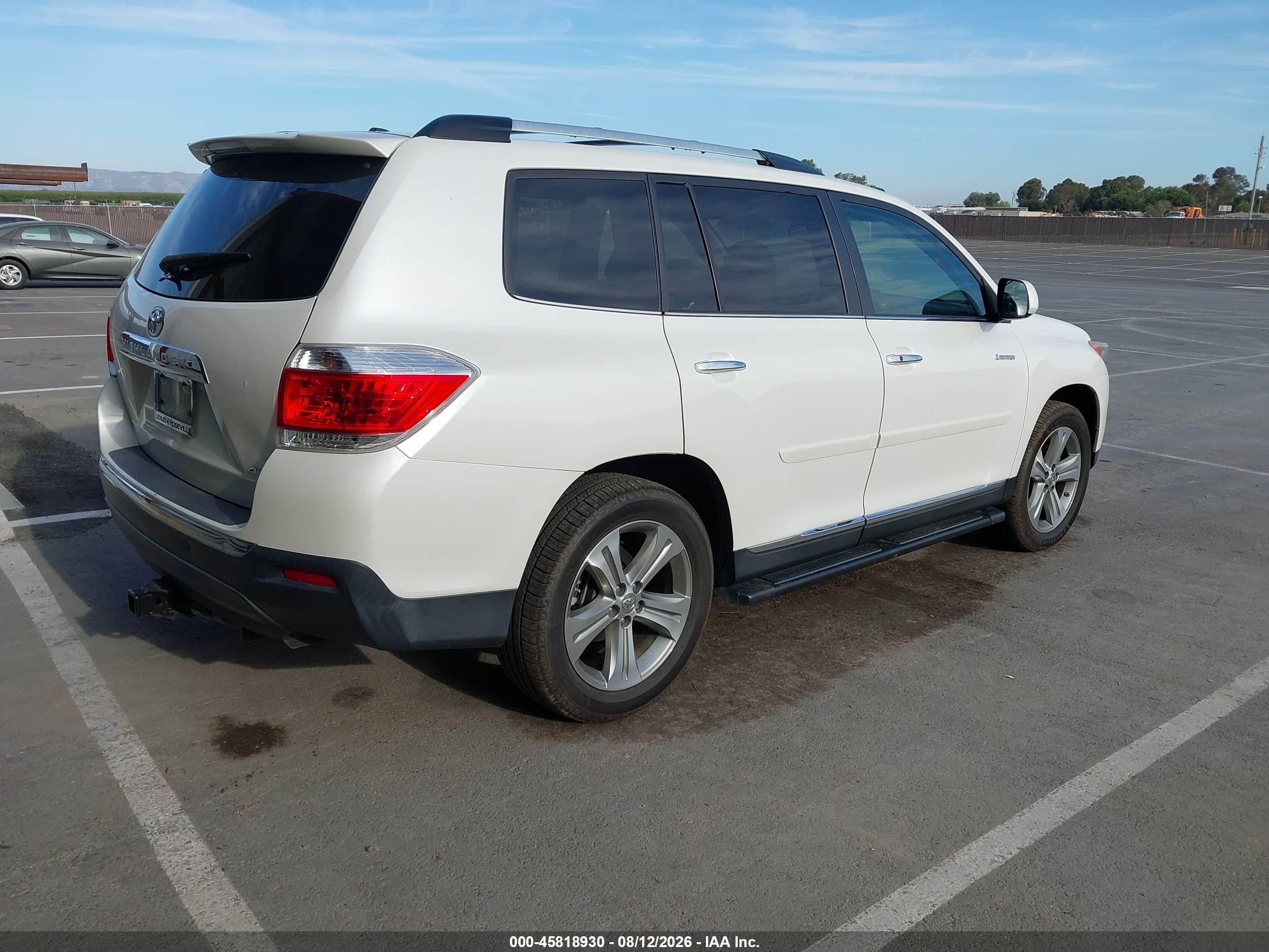 2011 Toyota Highlander Limited V6 Белый vin: 5TDDK3EH1BS045198