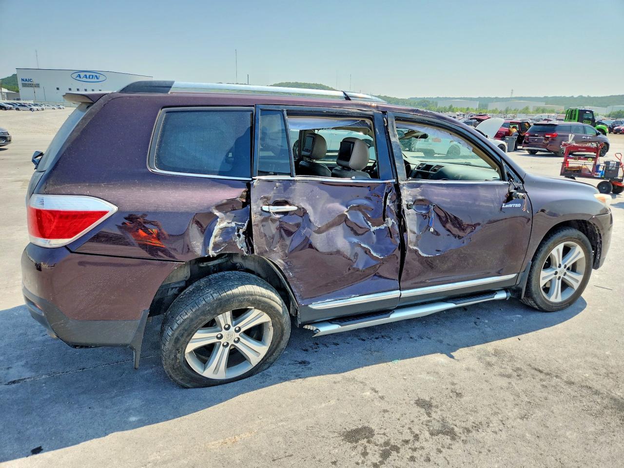 2012 Toyota Highlander Limited Burgundy vin: 5TDDK3EH1CS095634