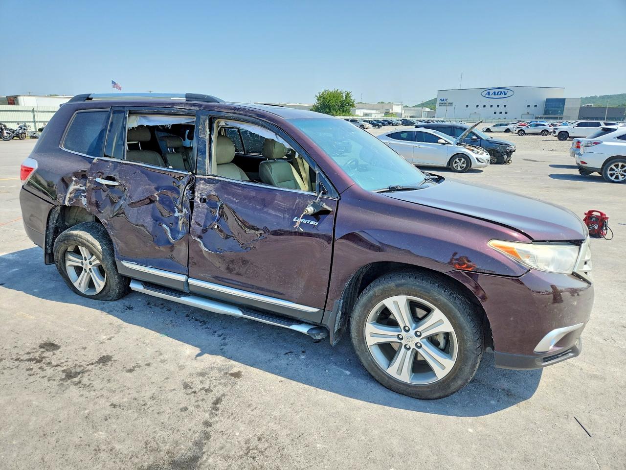 2012 Toyota Highlander Limited Burgundy vin: 5TDDK3EH1CS095634