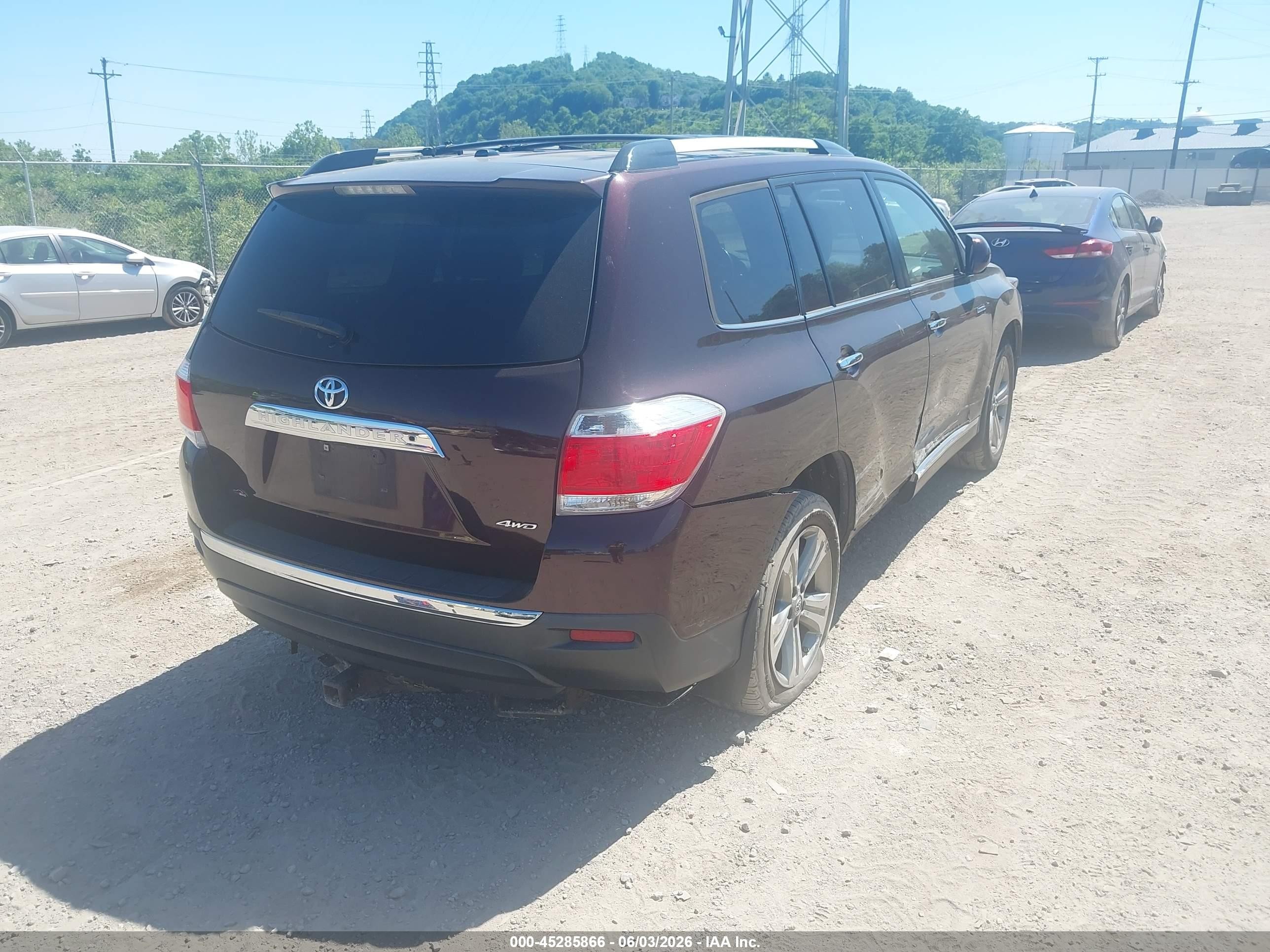 2012 Toyota Highlander Limited V6 Champagne vin: 5TDDK3EH1CS111749