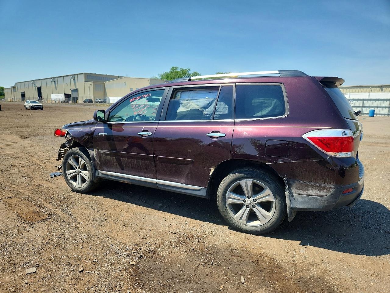 2012 Toyota Highlander Limited Burgundy vin: 5TDDK3EH1CS116790