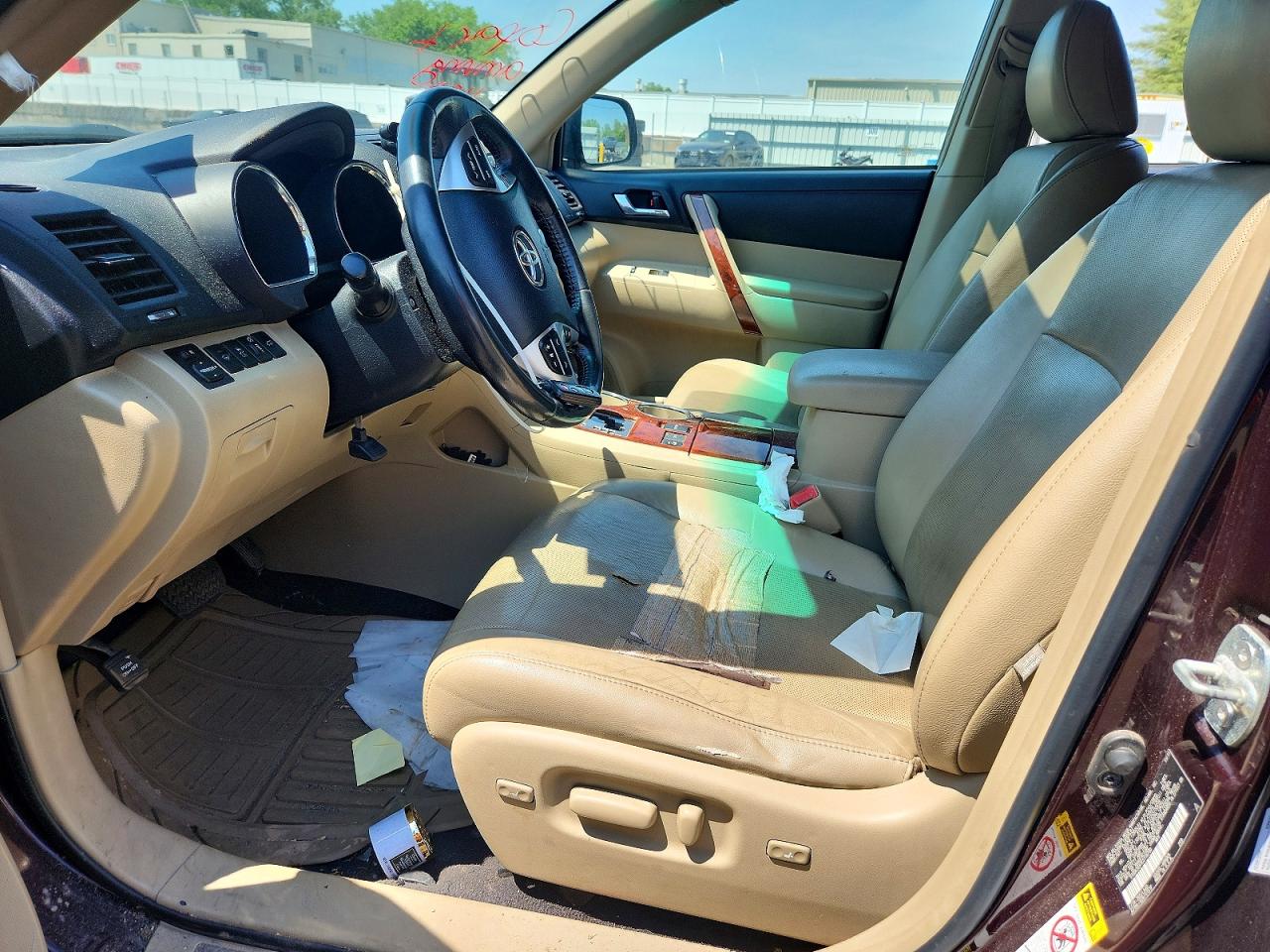 2012 Toyota Highlander Limited Burgundy vin: 5TDDK3EH1CS116790