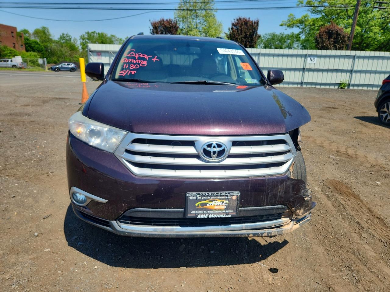 2012 Toyota Highlander Limited Burgundy vin: 5TDDK3EH1CS116790