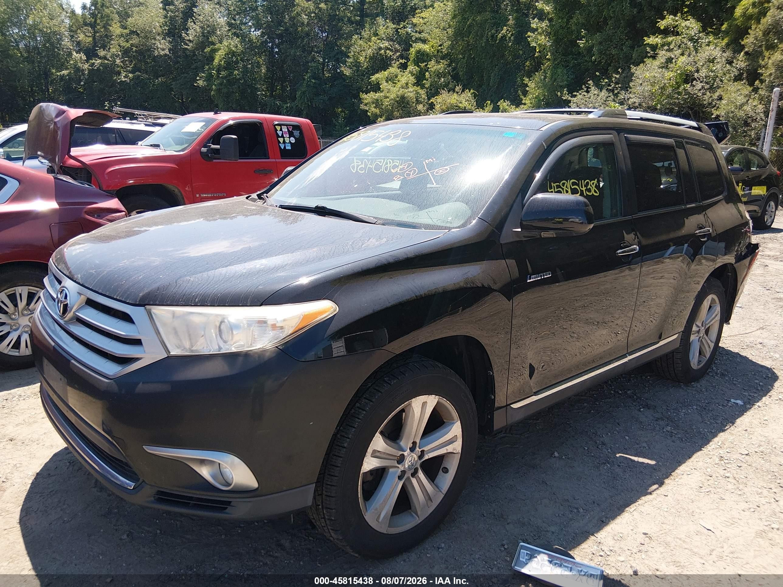 2012 Toyota Highlander Limited V6 Black vin: 5TDDK3EH1CS121777