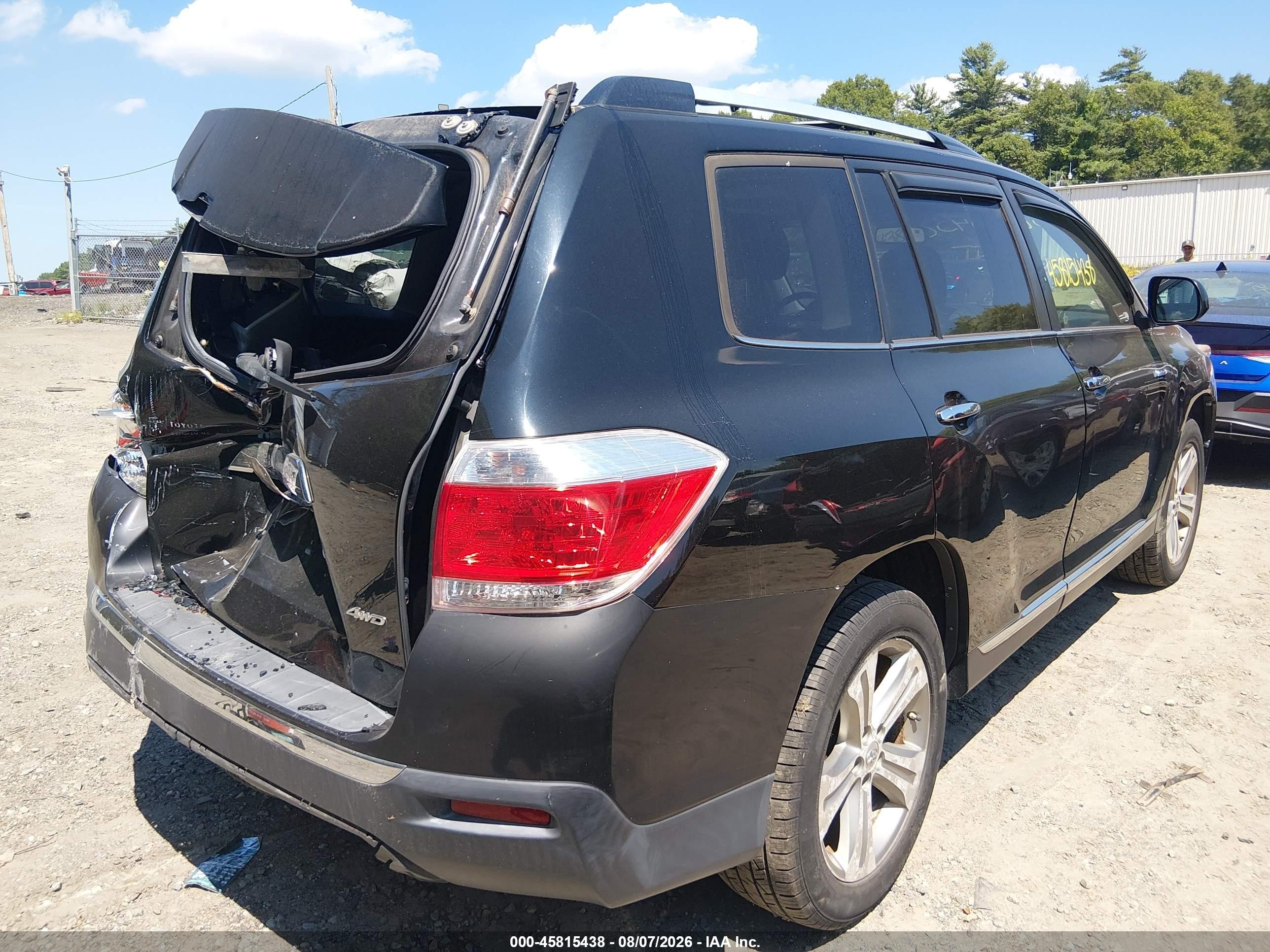 2012 Toyota Highlander Limited V6 Black vin: 5TDDK3EH1CS121777