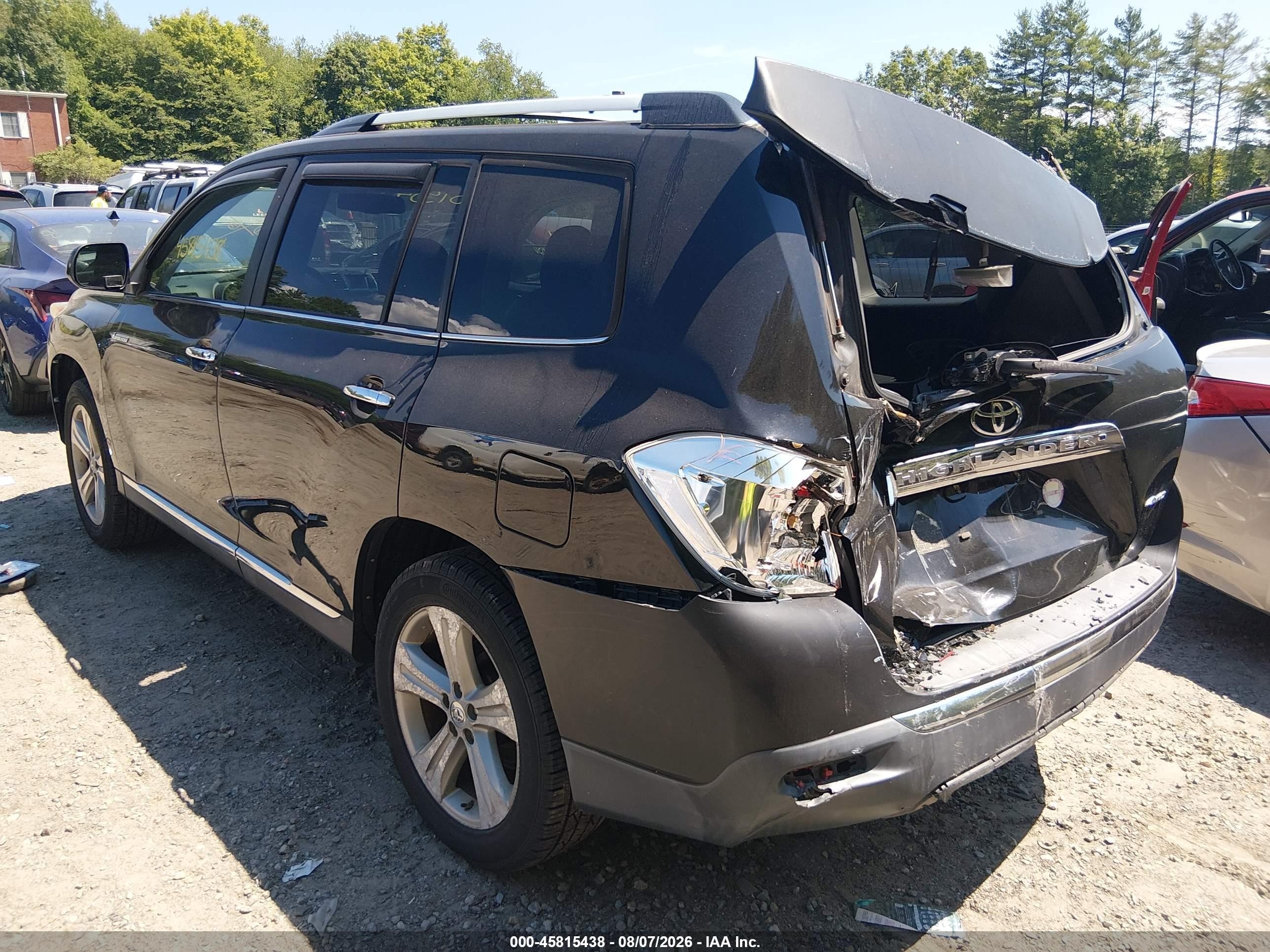 2012 Toyota Highlander Limited V6 Black vin: 5TDDK3EH1CS121777