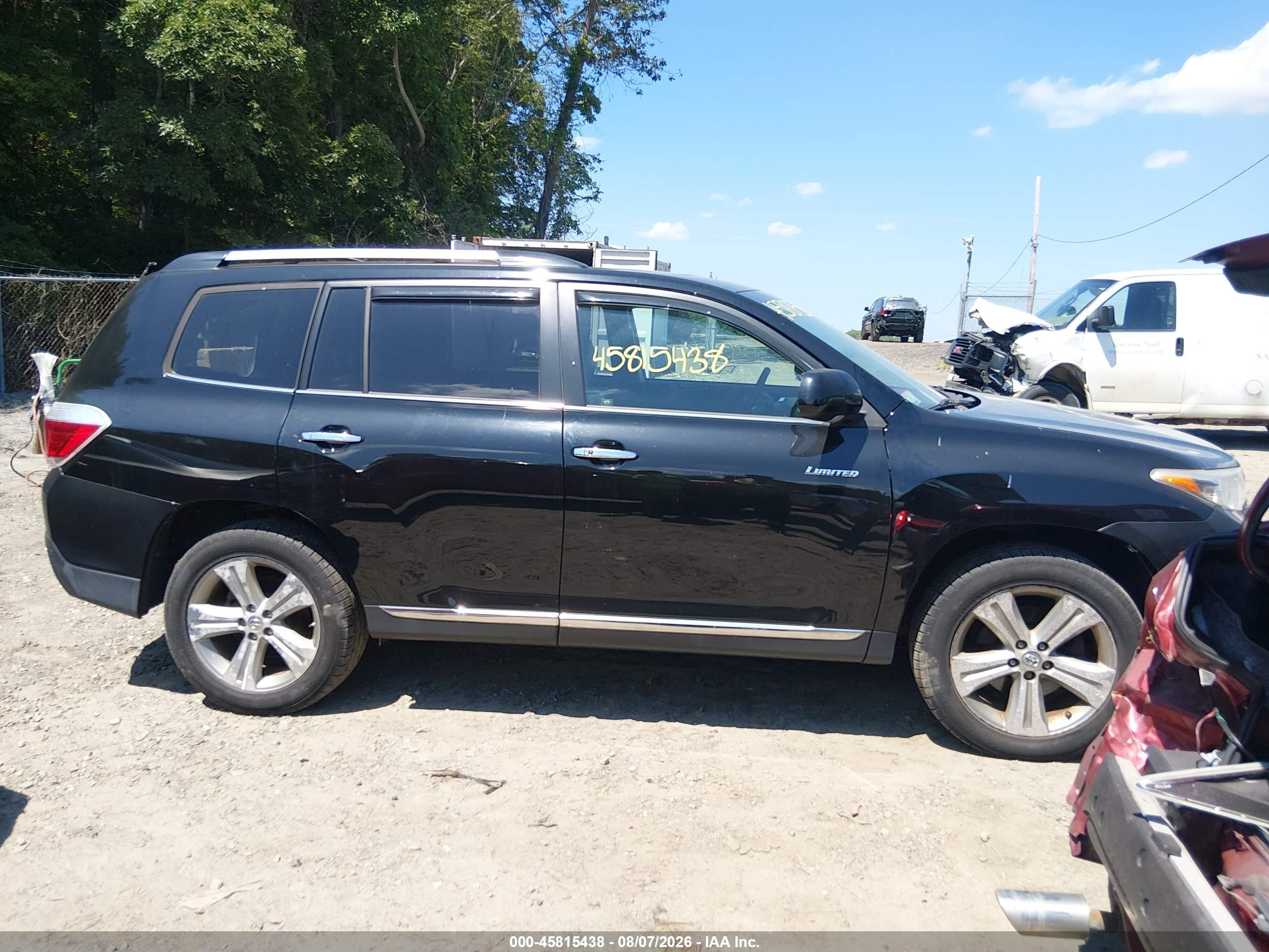 2012 Toyota Highlander Limited V6 Black vin: 5TDDK3EH1CS121777