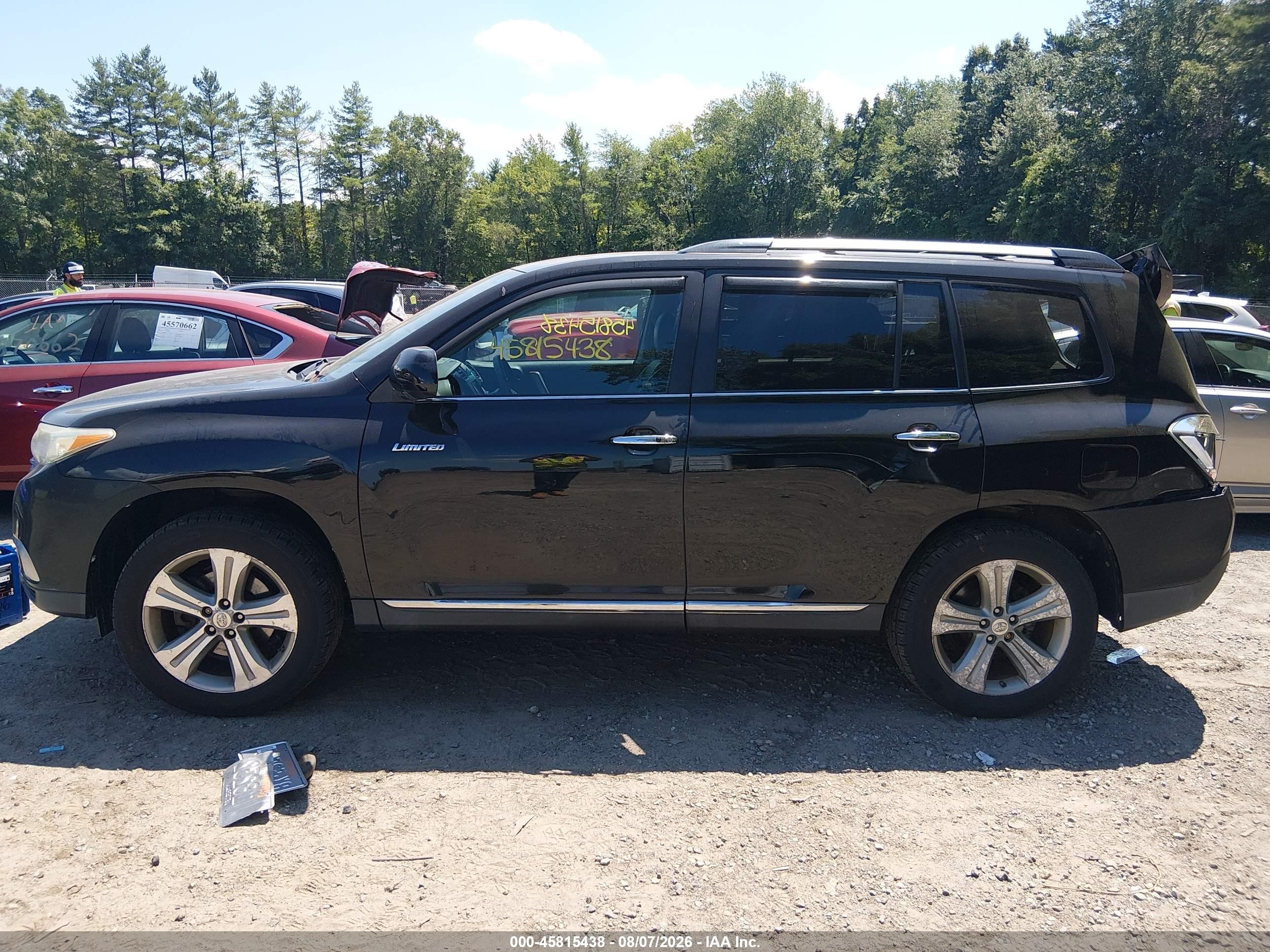 2012 Toyota Highlander Limited V6 Black vin: 5TDDK3EH1CS121777