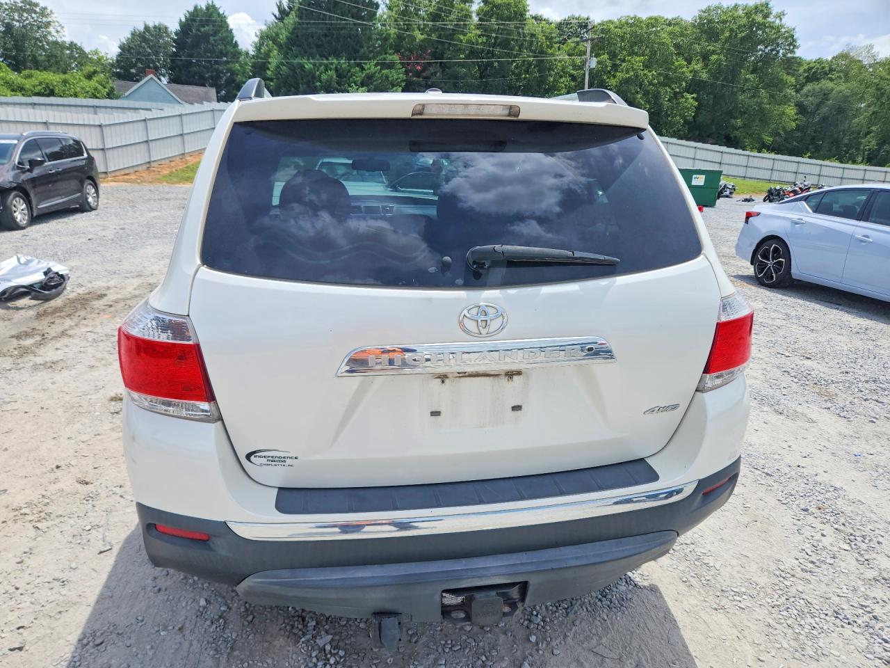 2012 Toyota Highlander Limited White vin: 5TDDK3EH1CS163947