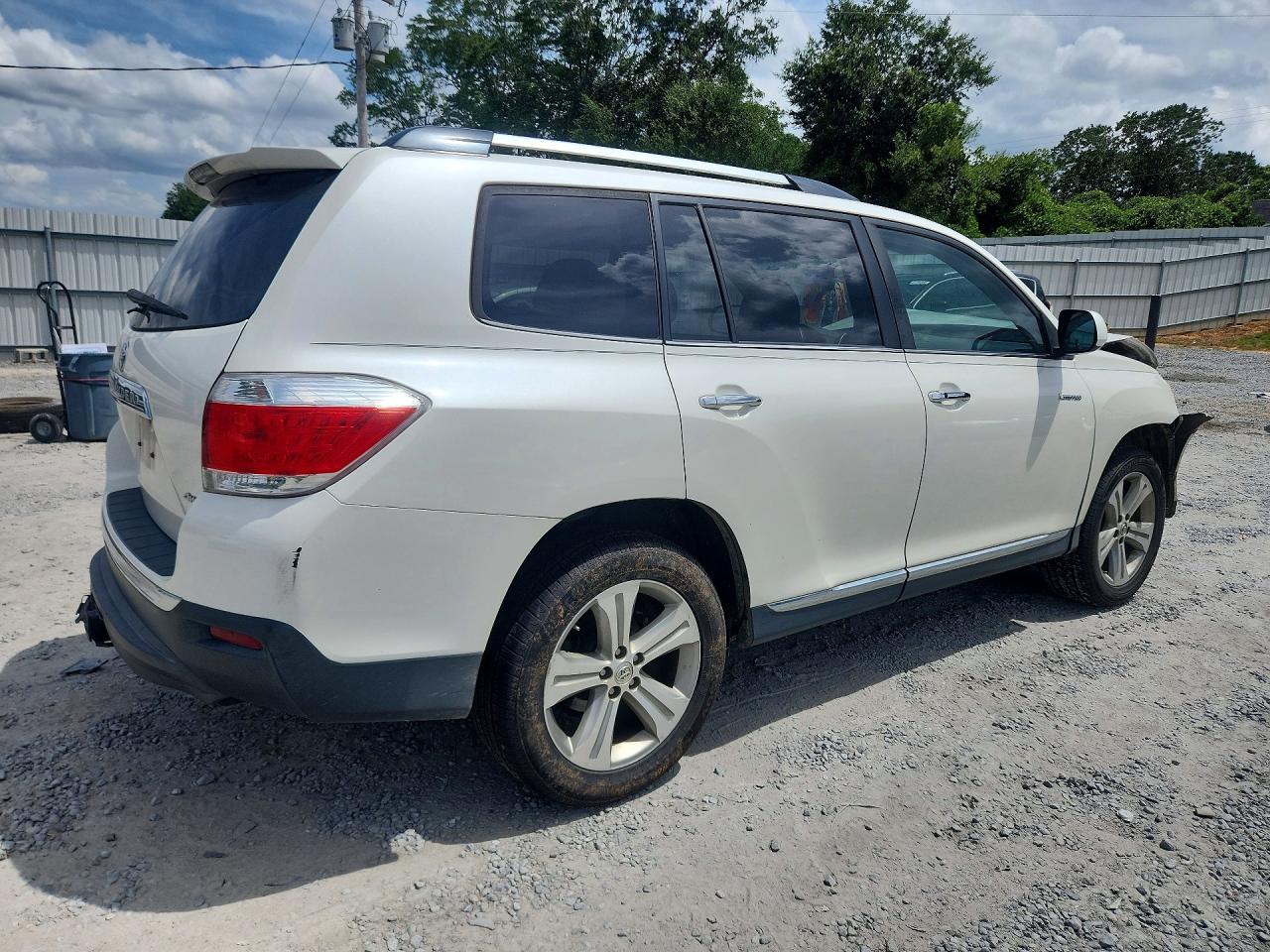 2012 Toyota Highlander Limited White vin: 5TDDK3EH1CS163947