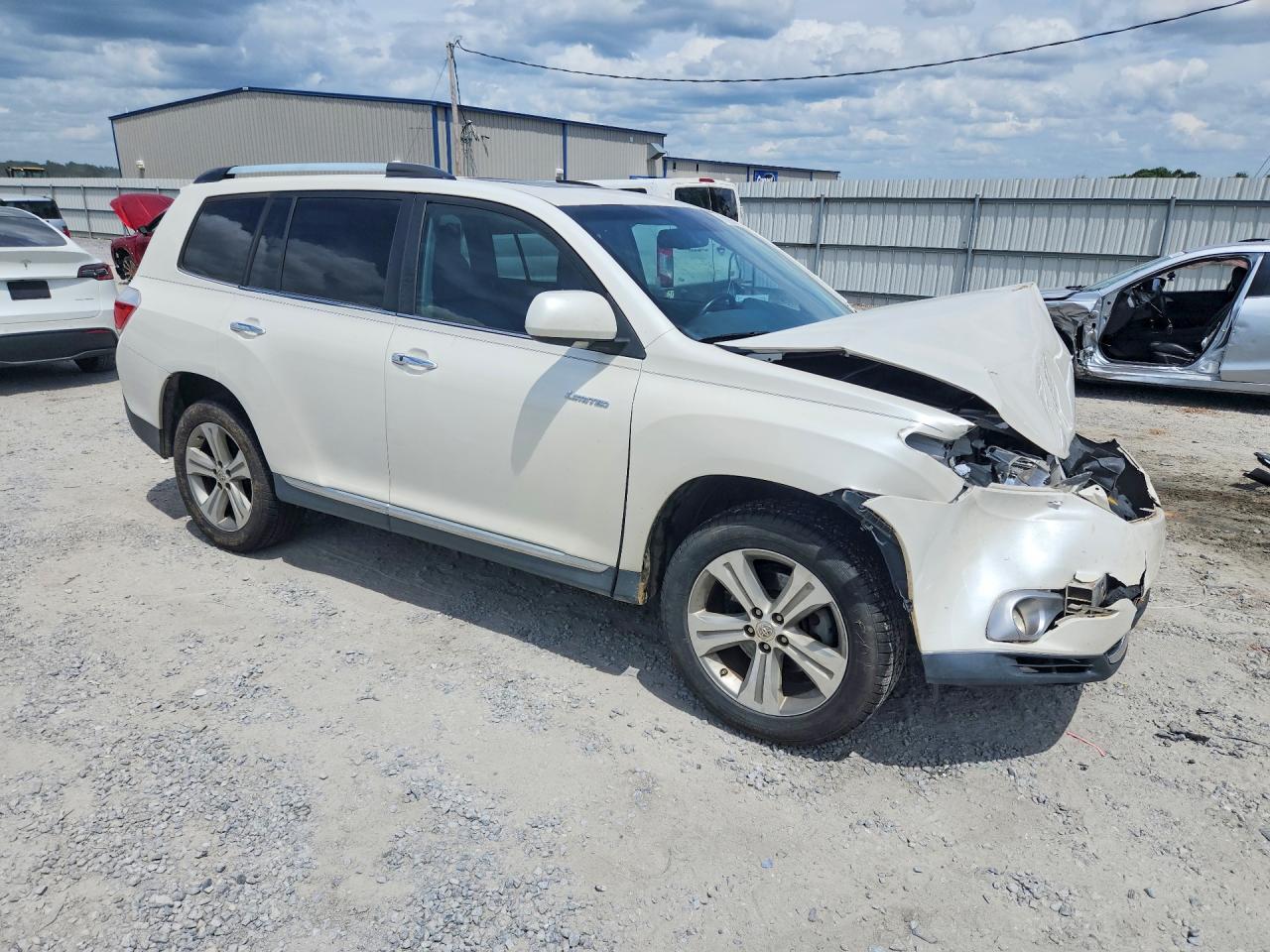 2012 Toyota Highlander Limited White vin: 5TDDK3EH1CS163947