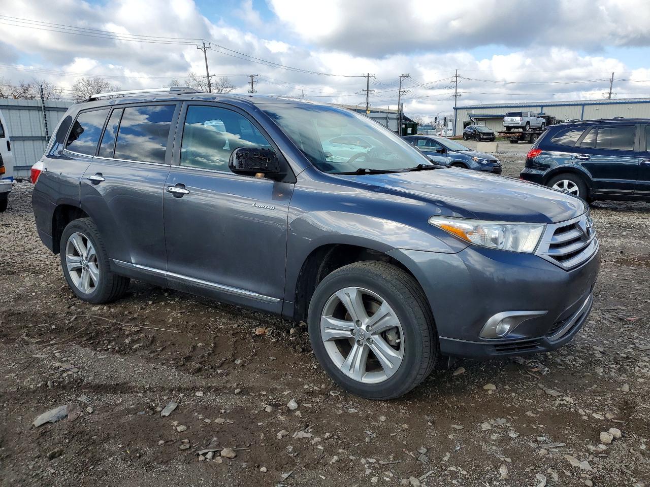2013 Toyota Highlander Limited Серый vin: 5TDDK3EH1DS210010