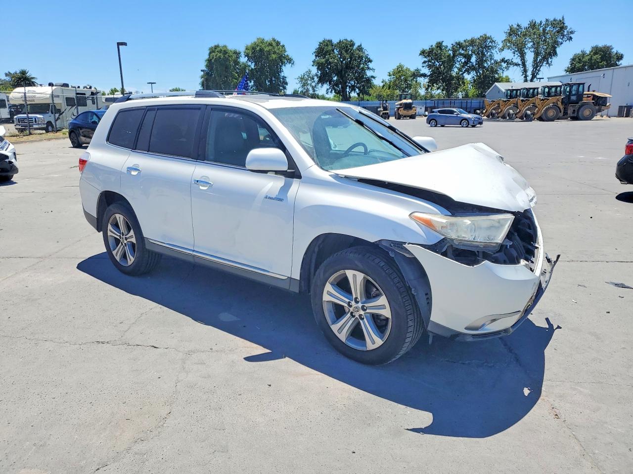 2013 Toyota Highlander Limited White vin: 5TDDK3EH1DS270028
