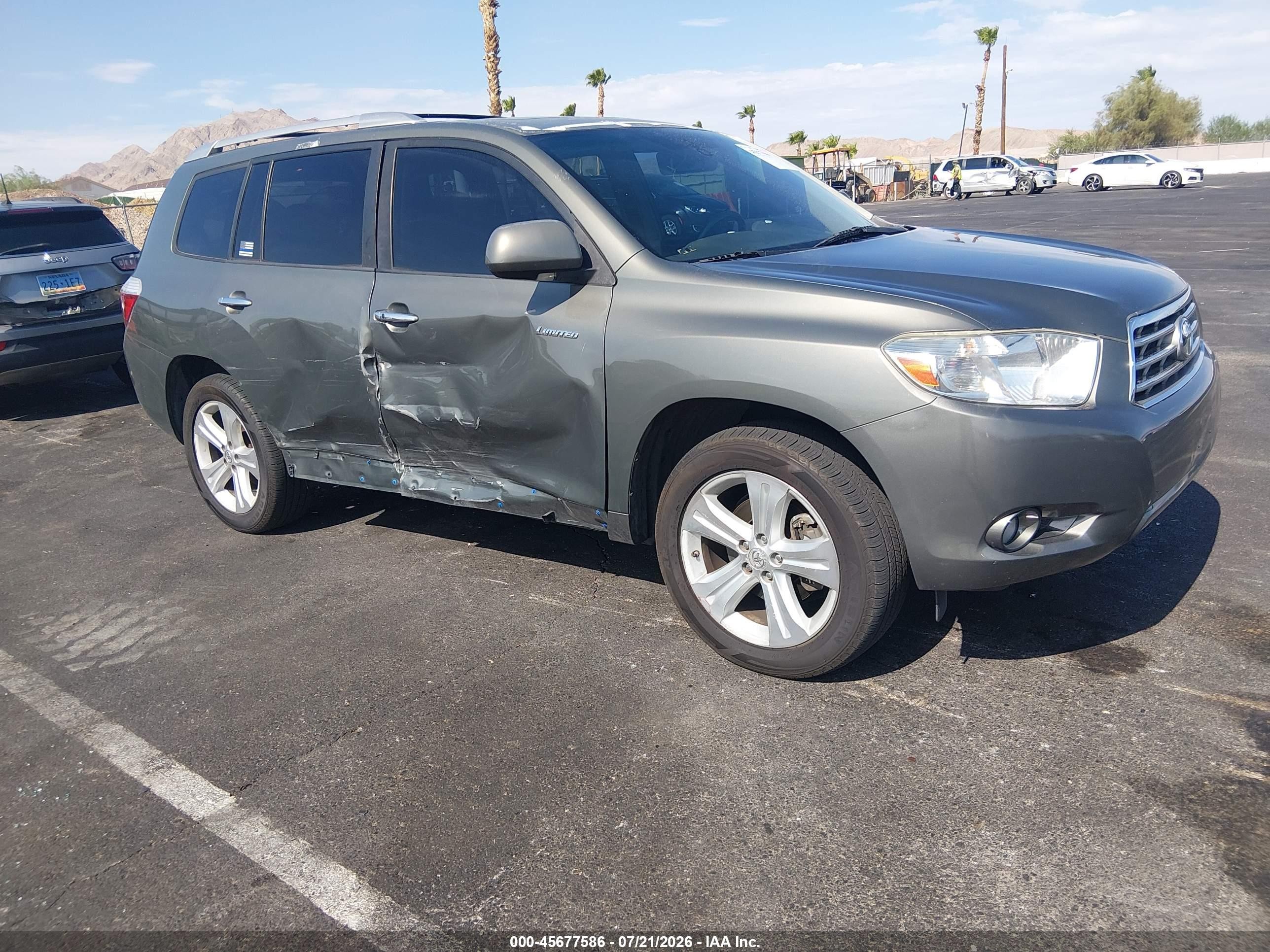 2010 Toyota Highlander Limited V6 Green vin: 5TDDK3EH2AS021801