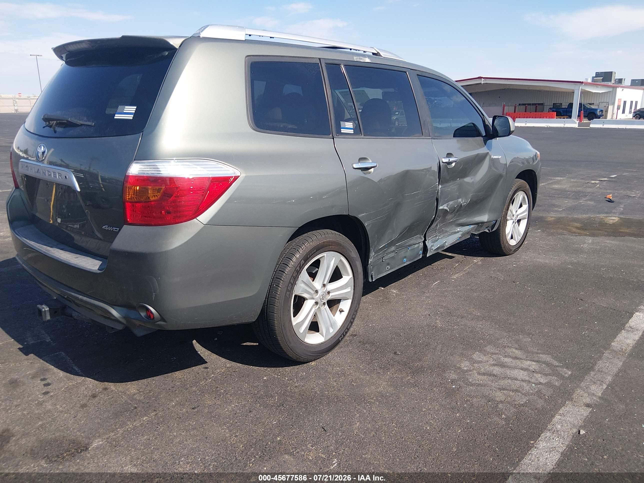 2010 Toyota Highlander Limited V6 Green vin: 5TDDK3EH2AS021801