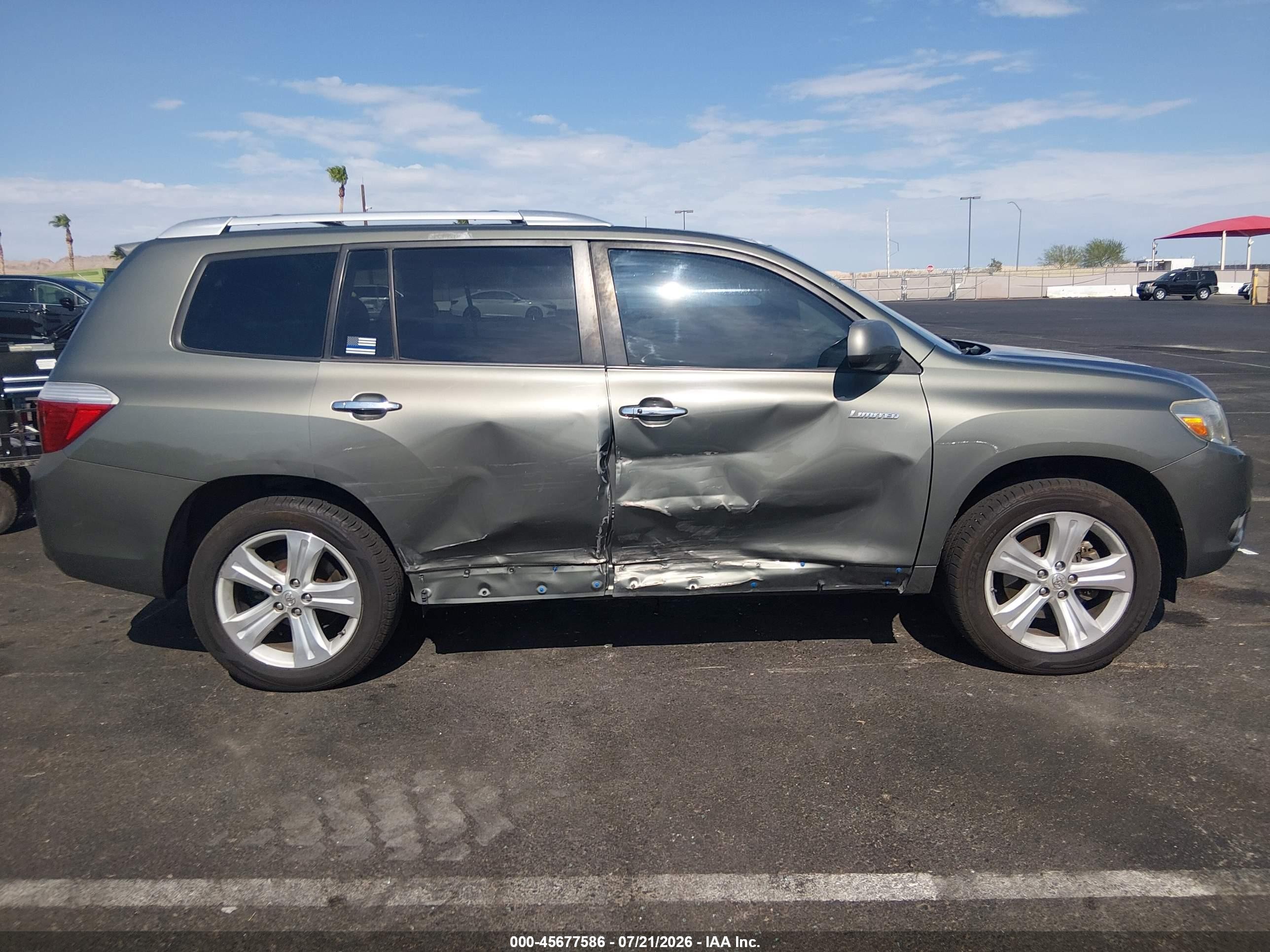 2010 Toyota Highlander Limited V6 Green vin: 5TDDK3EH2AS021801