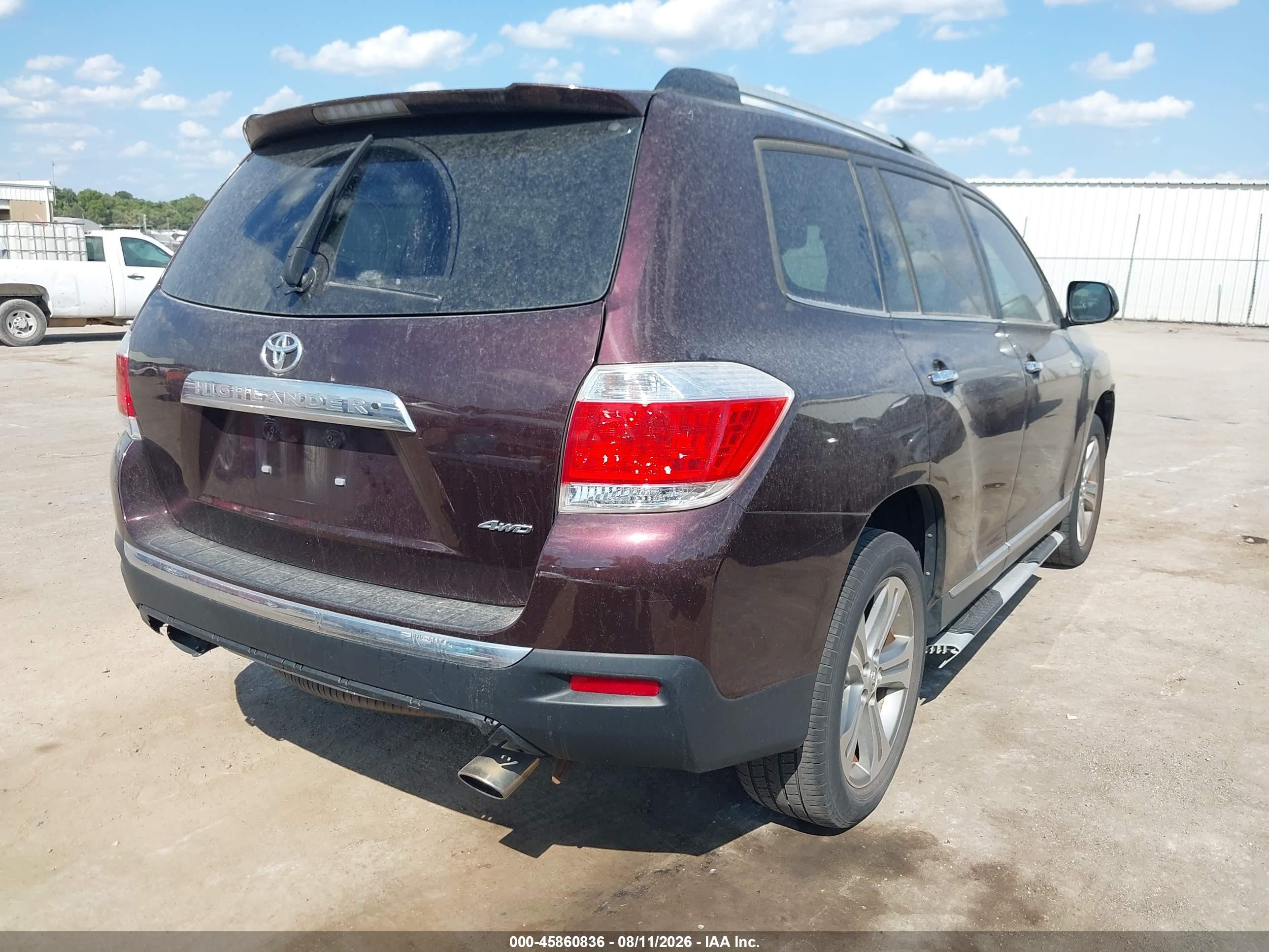 2011 Toyota Highlander Limited V6 Maroon vin: 5TDDK3EH2BS060213