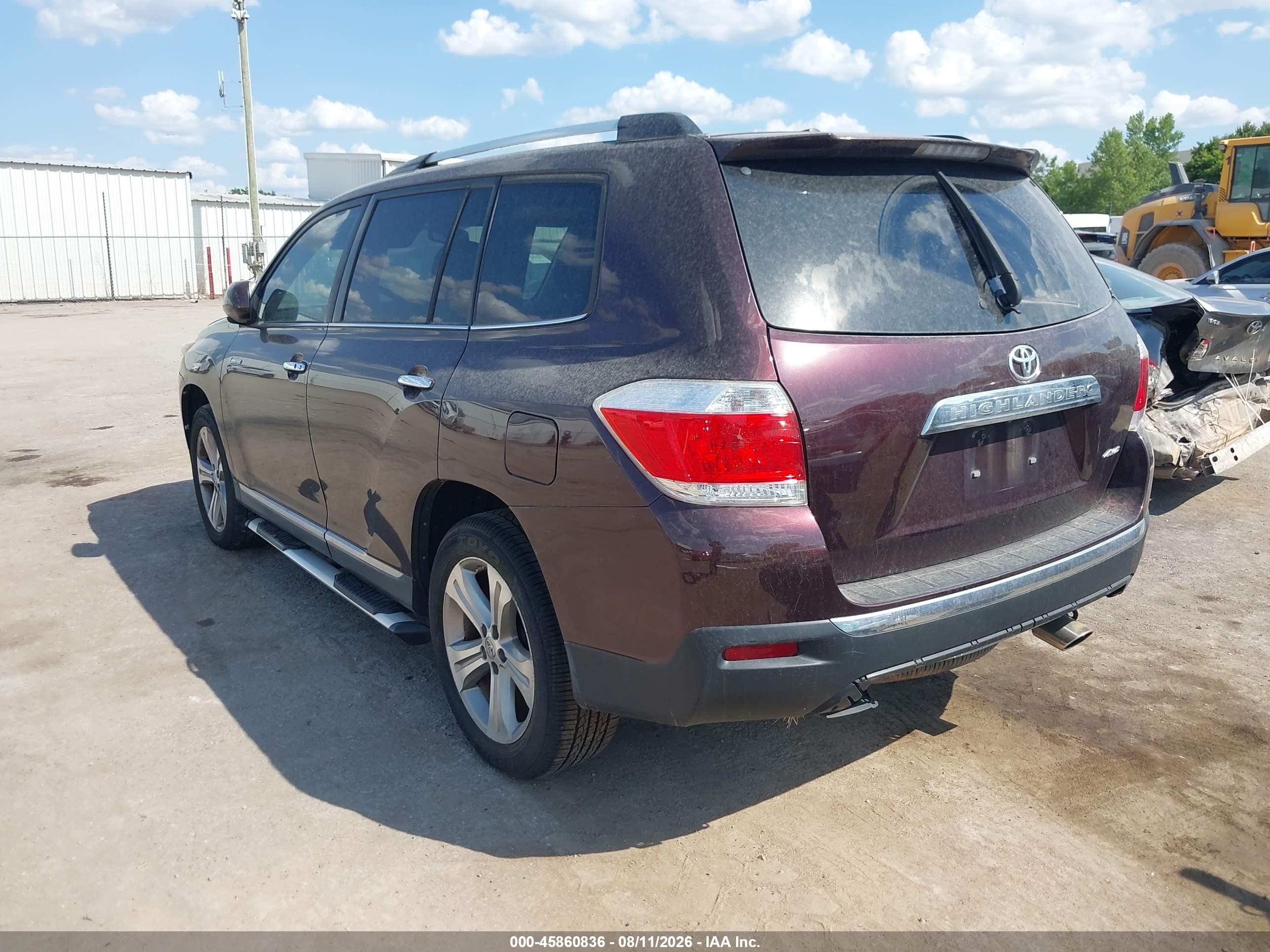 2011 Toyota Highlander Limited V6 Maroon vin: 5TDDK3EH2BS060213