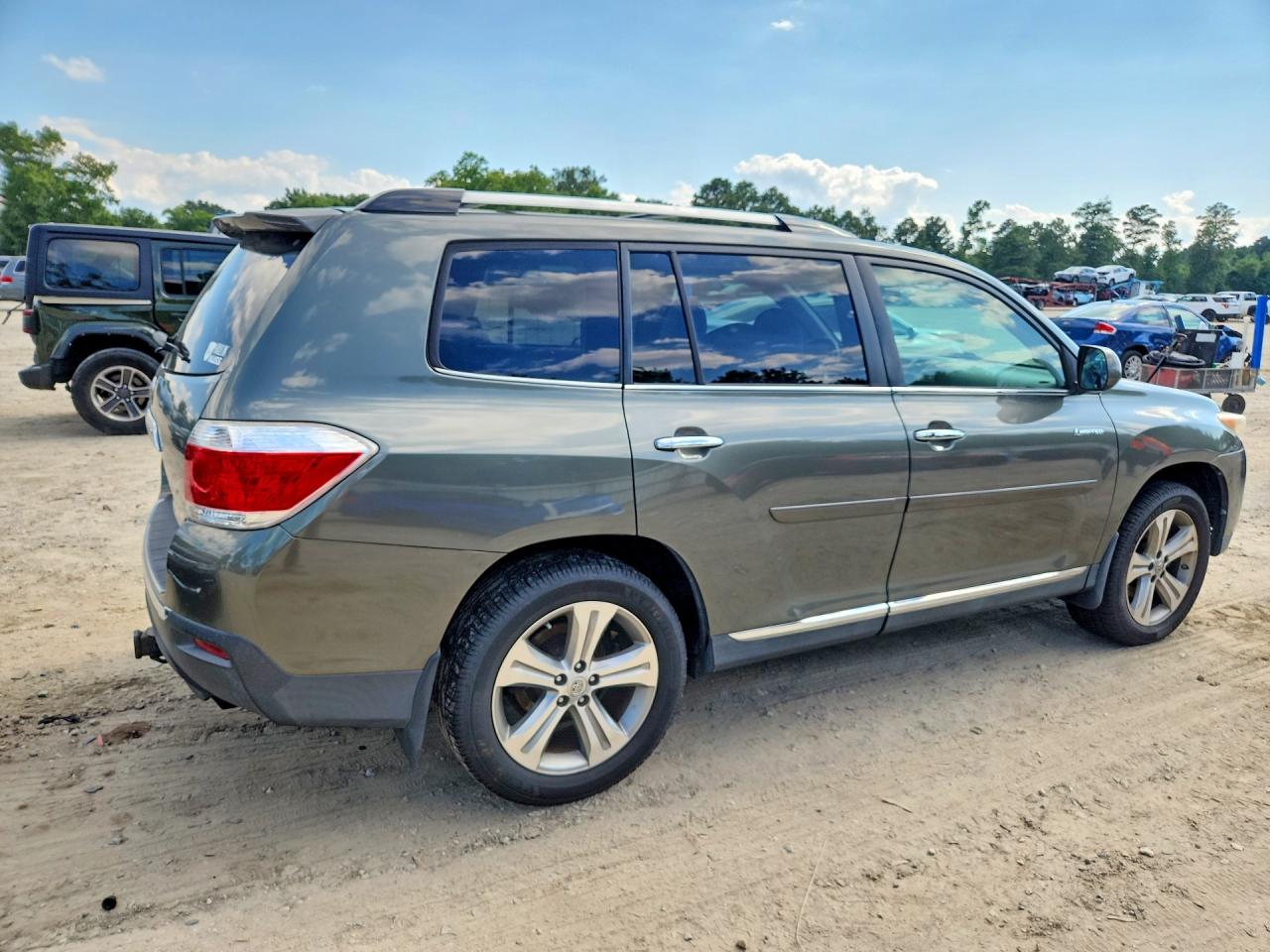 2011 Toyota Highlander Limited Green vin: 5TDDK3EH2BS068148