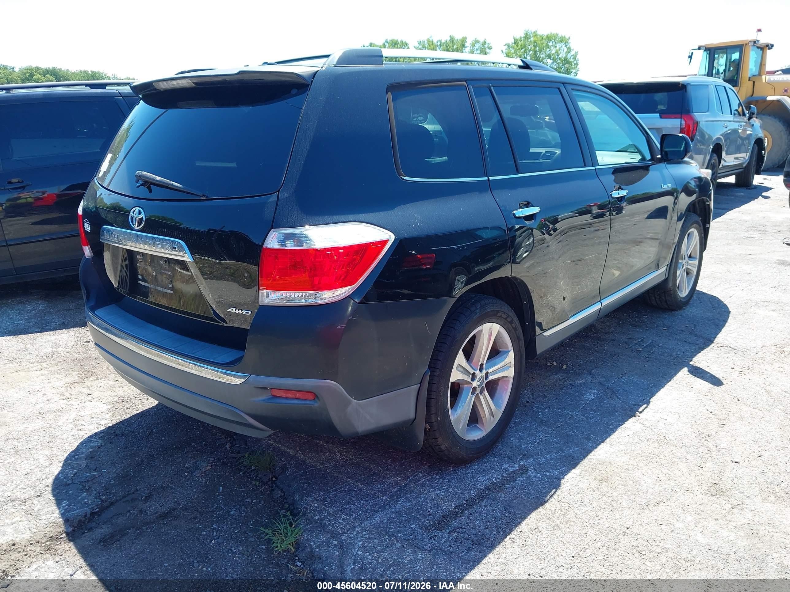 2011 Toyota Highlander Limited V6 Black vin: 5TDDK3EH2BS079604